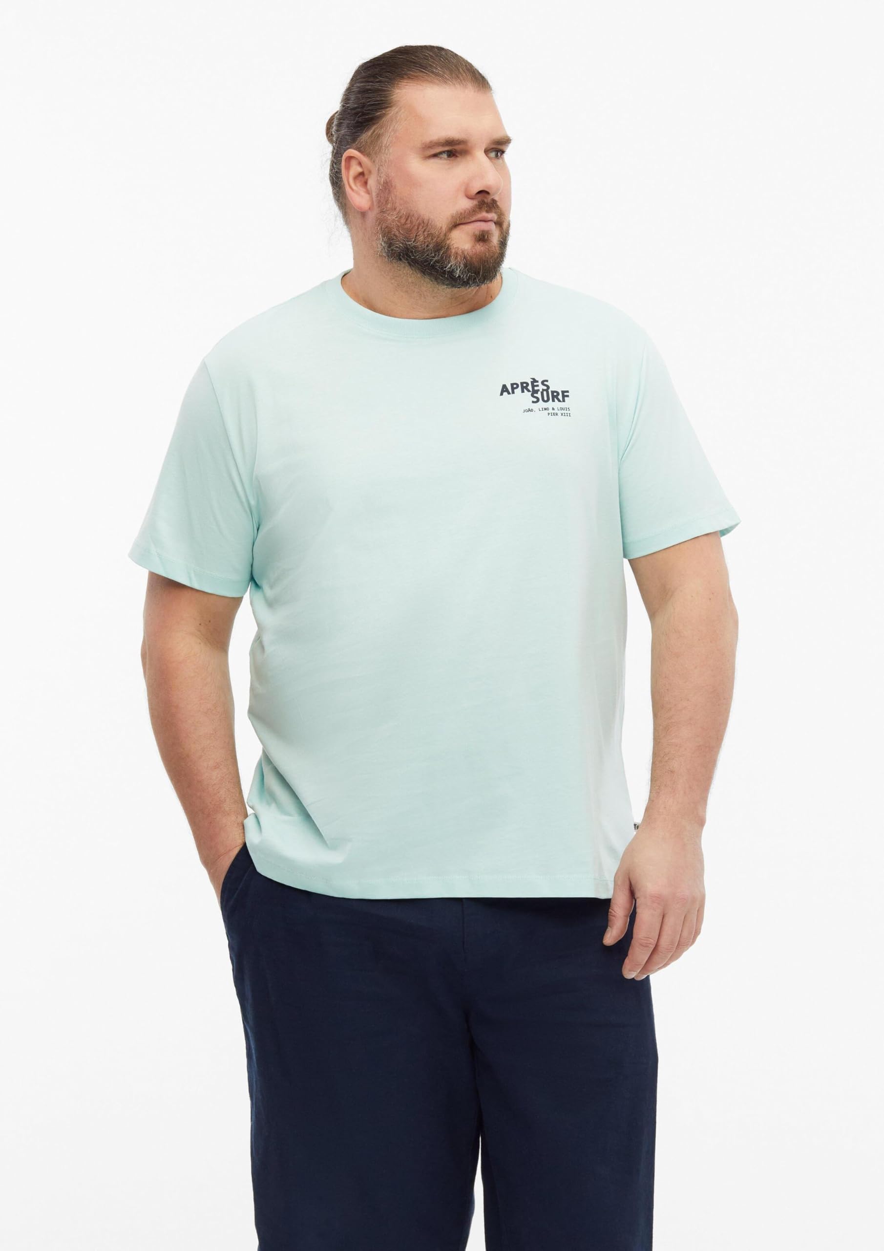 s.Oliver 2181153 T-Shirt Print Blue Green