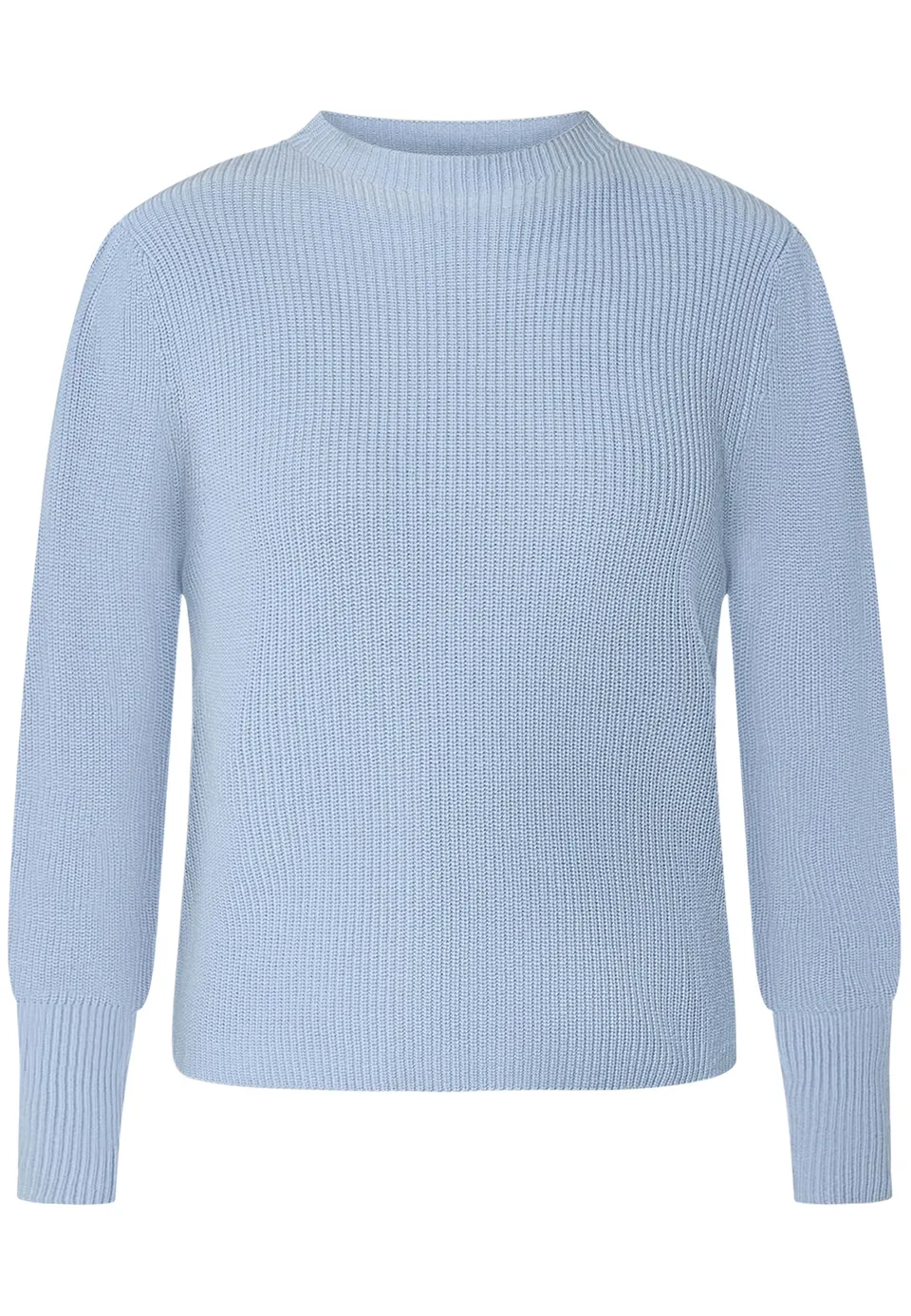 zero Strickpullover Ballonärmel Pullover 40 Soft Chambray warm