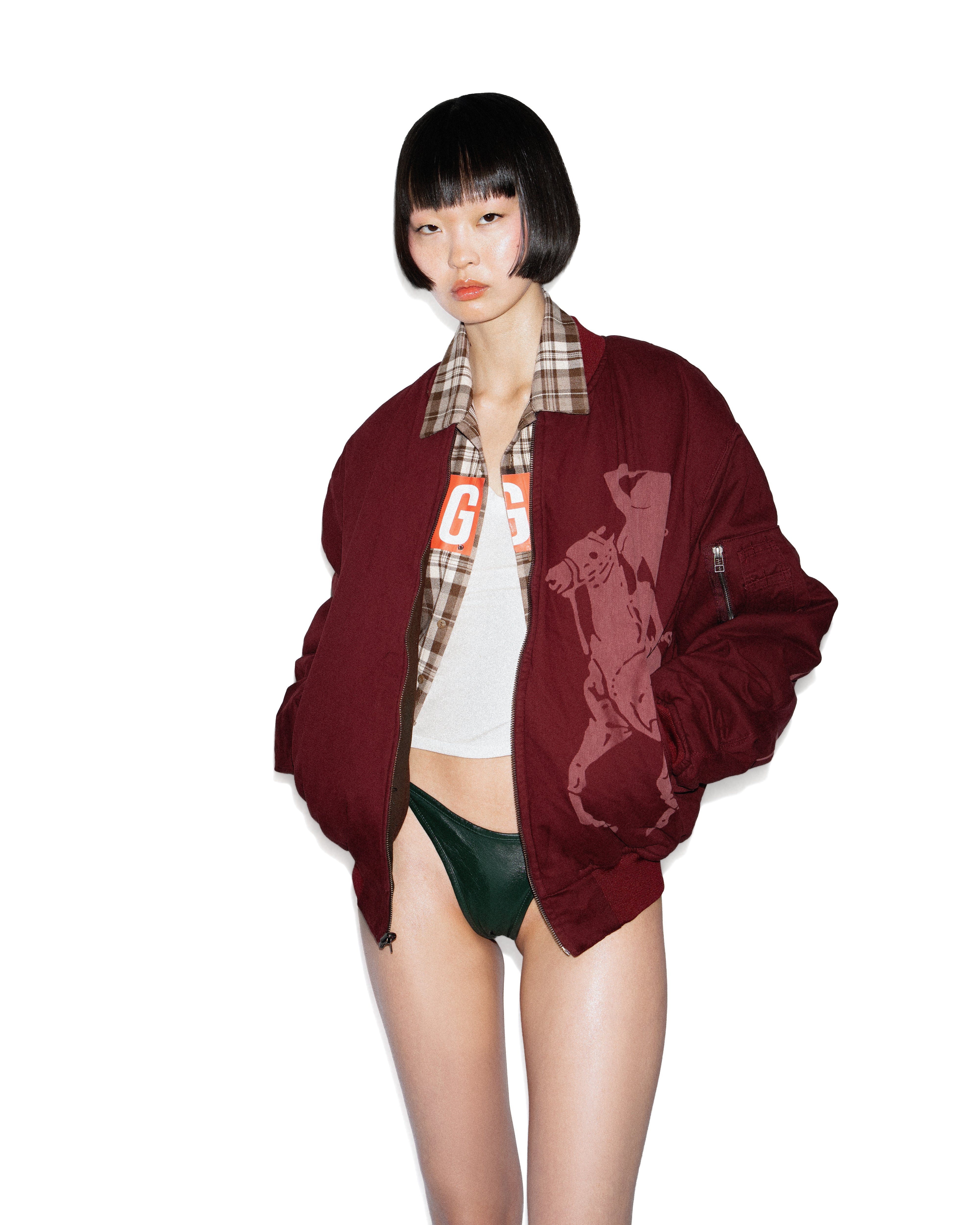 Mowalola LGS Reversible Bomber Jacke 2in1