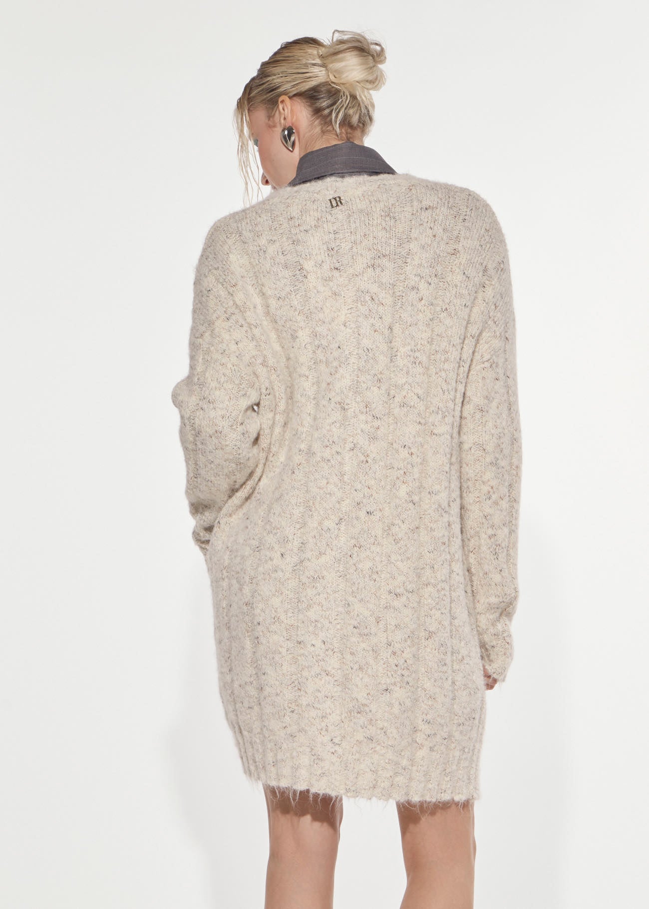 Denny Rose Over Cardigan Mouline Beige Melange