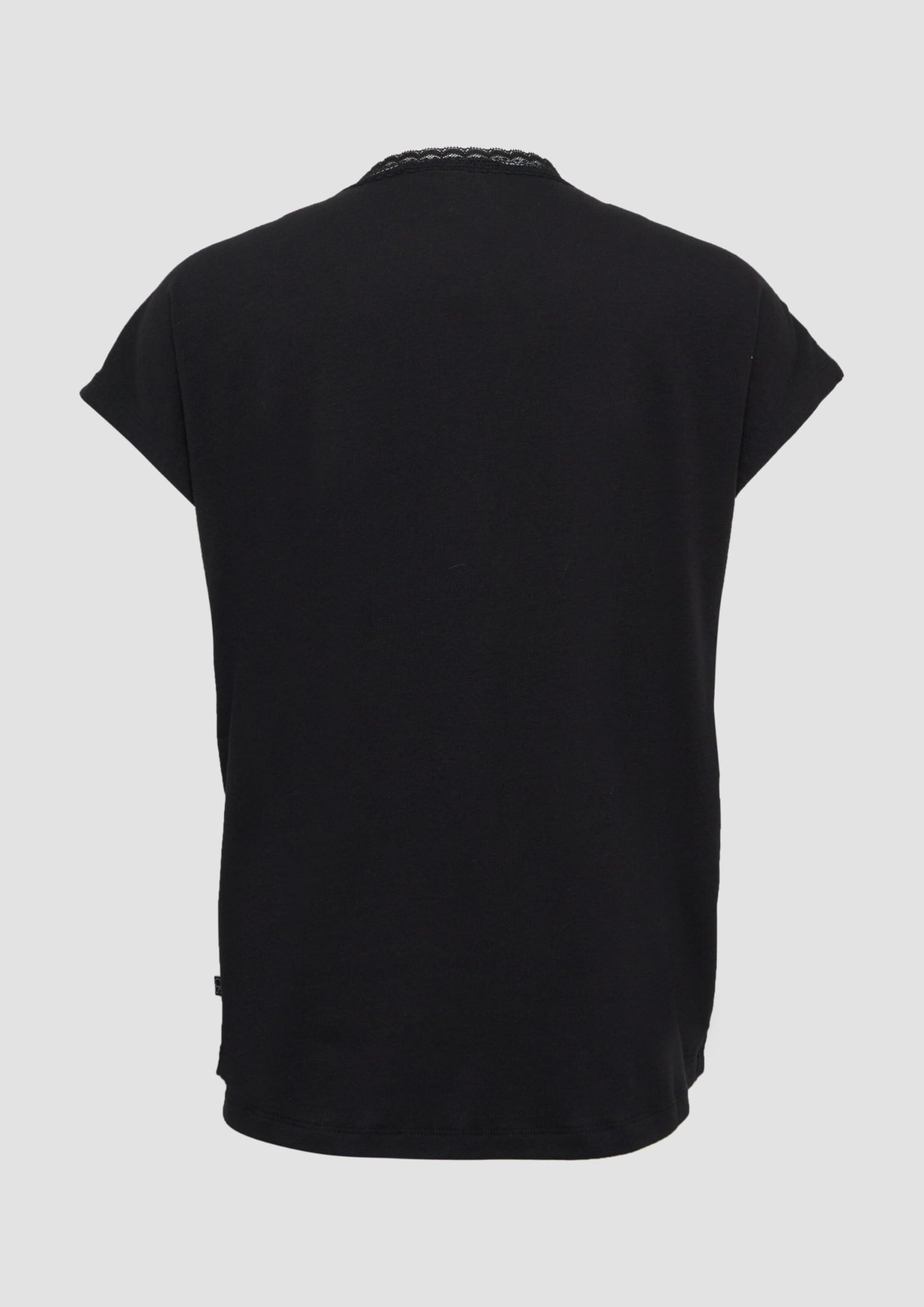 s.Oliver QS Modalmix-Shirt Damen mit Spitze V-Neck