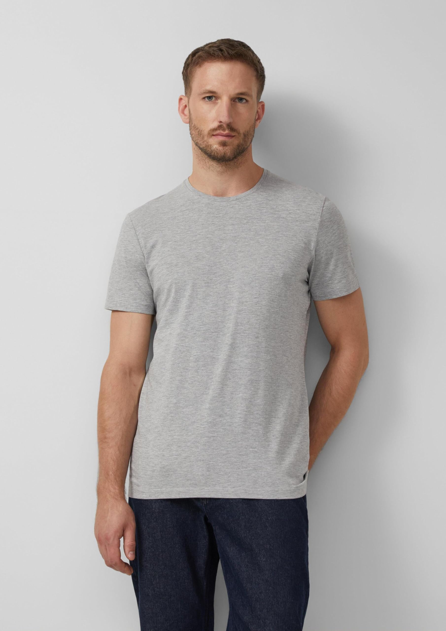 s.Oliver RED LABEL T-Shirt Herren L Schwarz Baumwolle