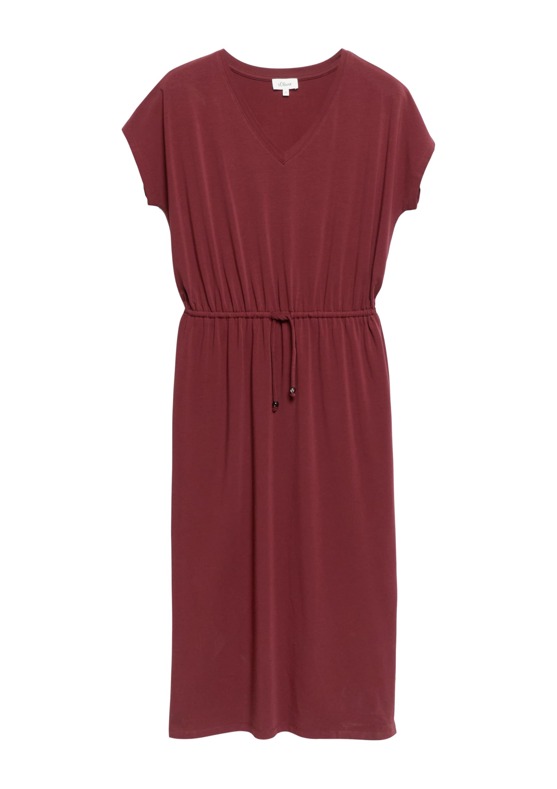 s.Oliver RED LABEL Midi-Kleid Baumwollmix Gr.42 Tunnelzug