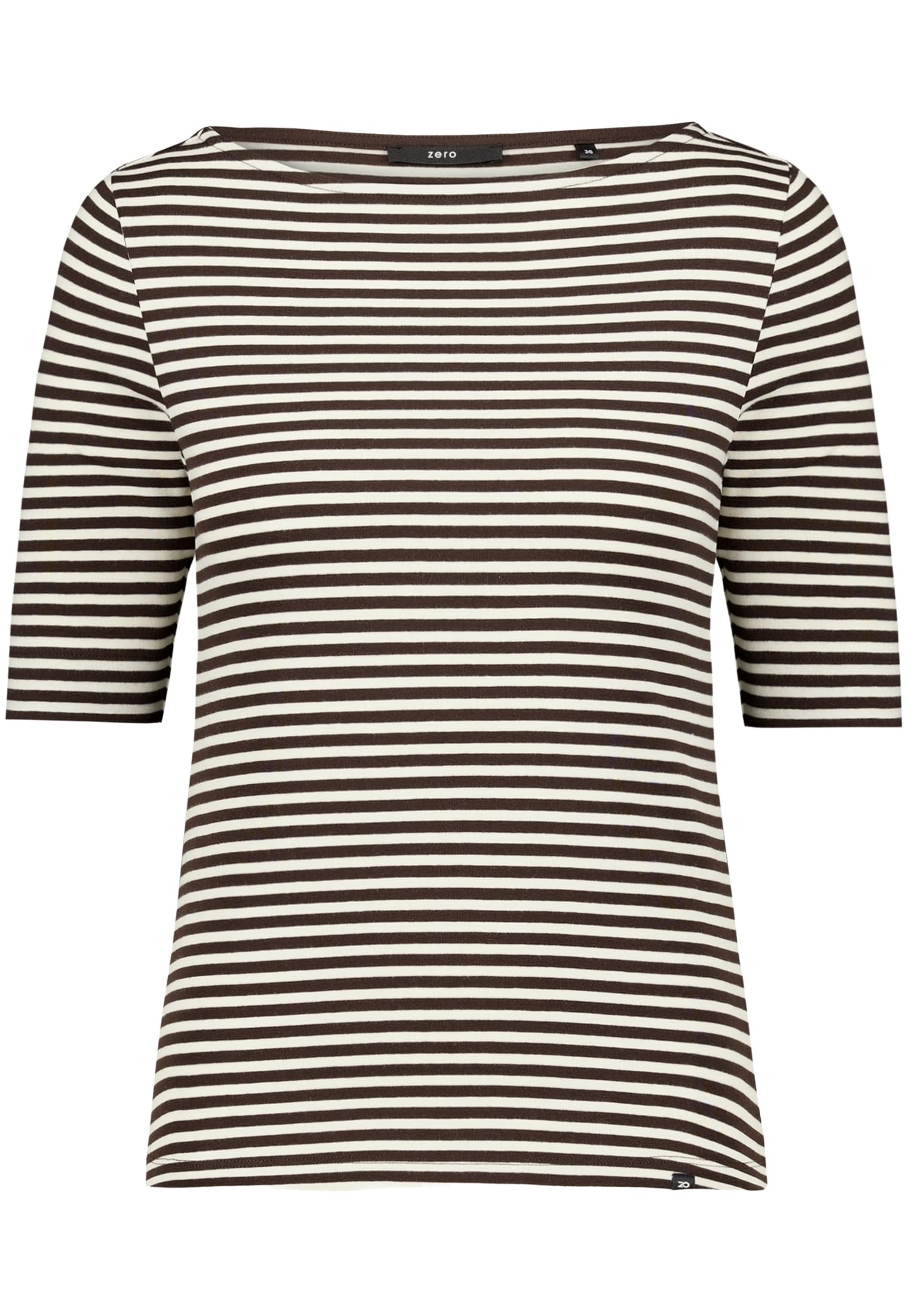 zero Basic Shirt U-Boot-Ausschnitt Damen Bio-Baumwolle
