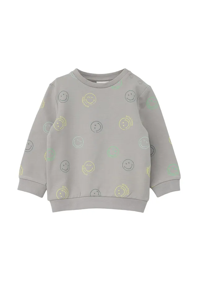 s.Oliver 2142743 Sweatshirt 86 Grau Alloverprint