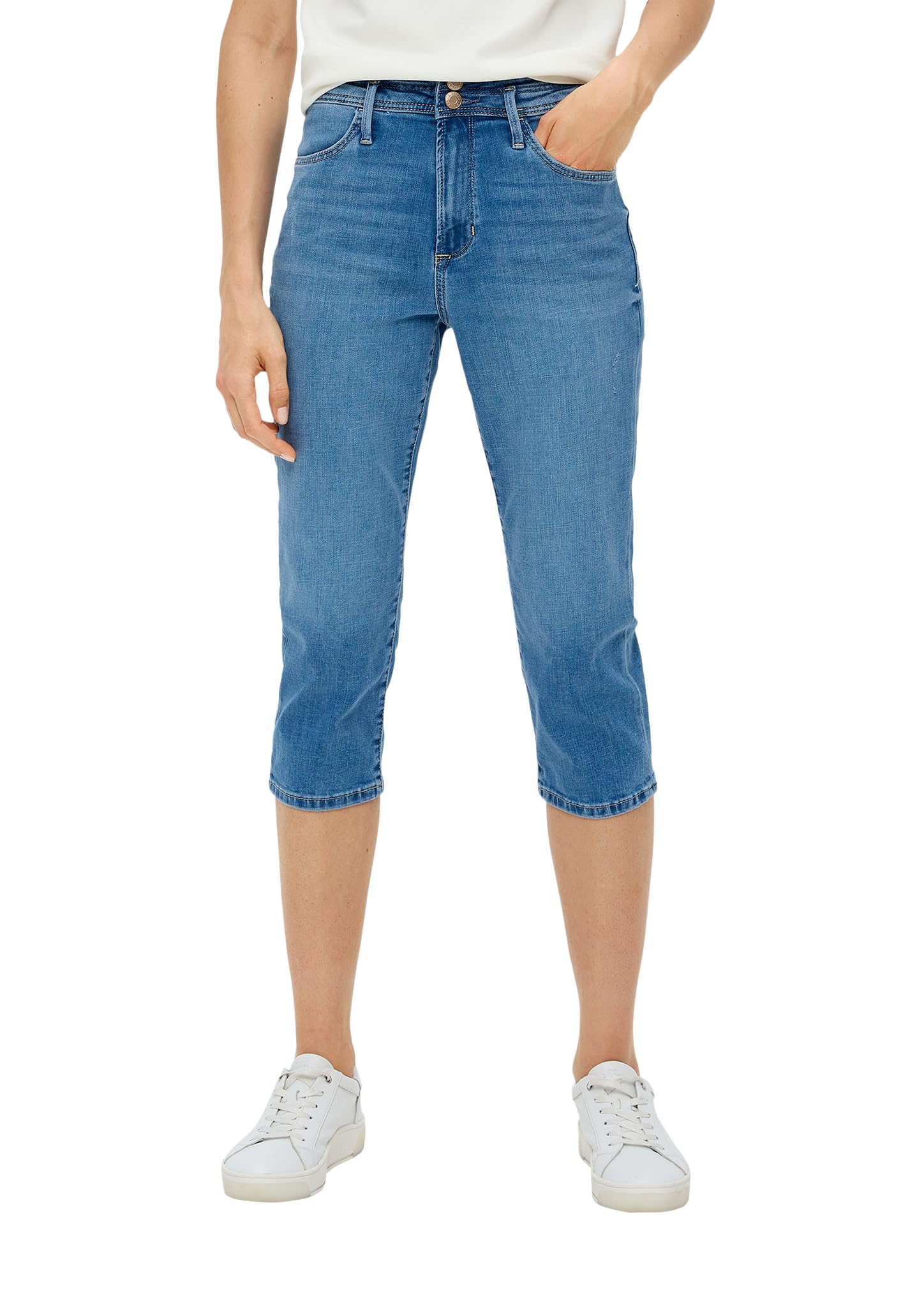 s.Oliver Red Label Betsy Capri-Jeans Größe 34 blau Slim Fit