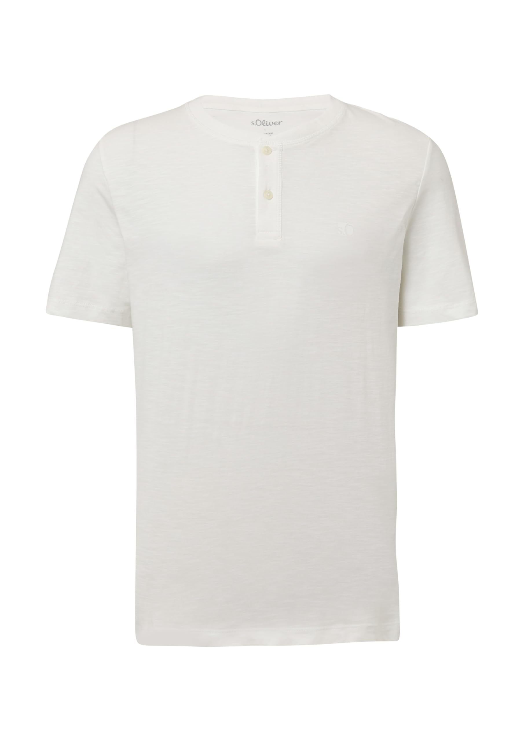 s.Oliver Henley-Shirt Flammgarn Knopfleiste