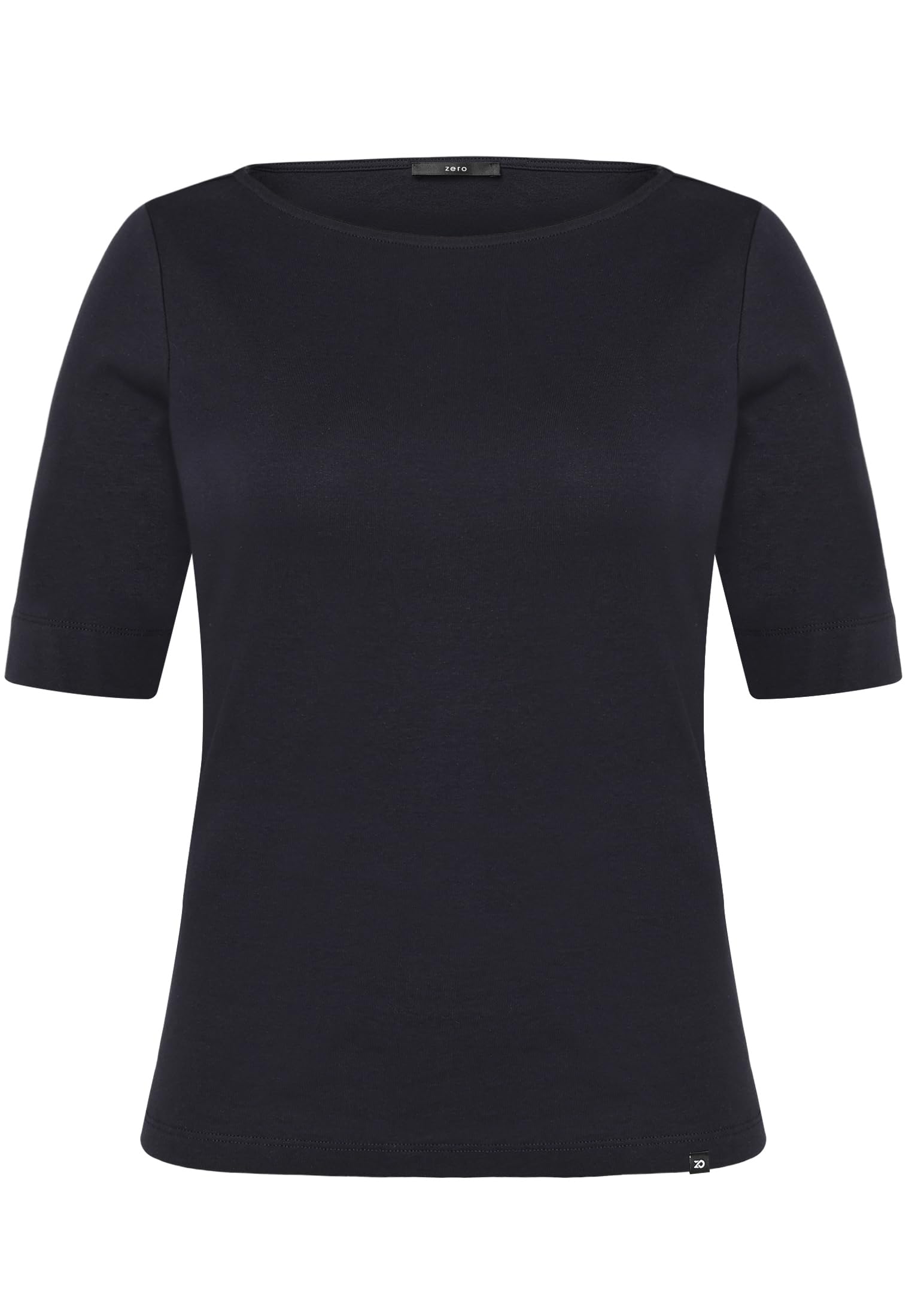 zero Basic Shirt U-Boot-Ausschnitt Damen Bio-Baumwolle