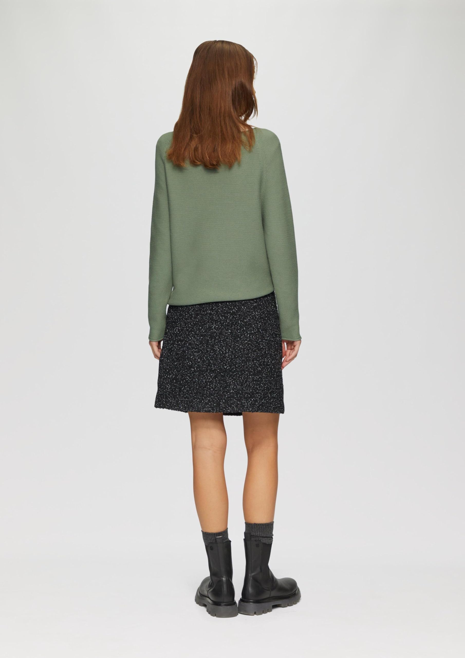 s.Oliver Strickpullover U-Boot-Ausschnitt Rollsaum gestreift