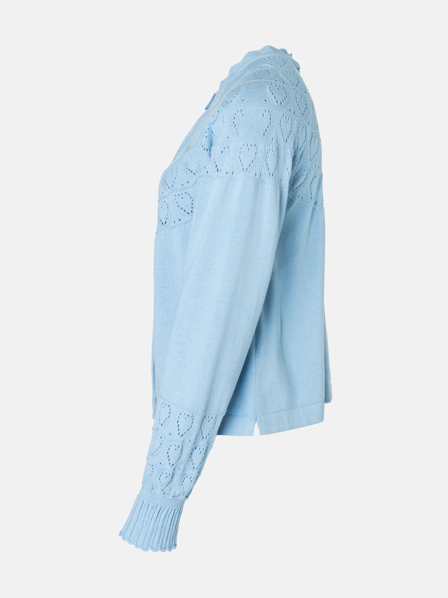 Lieblingsstück ZazaL Strickjacke blue bell Herzmuster