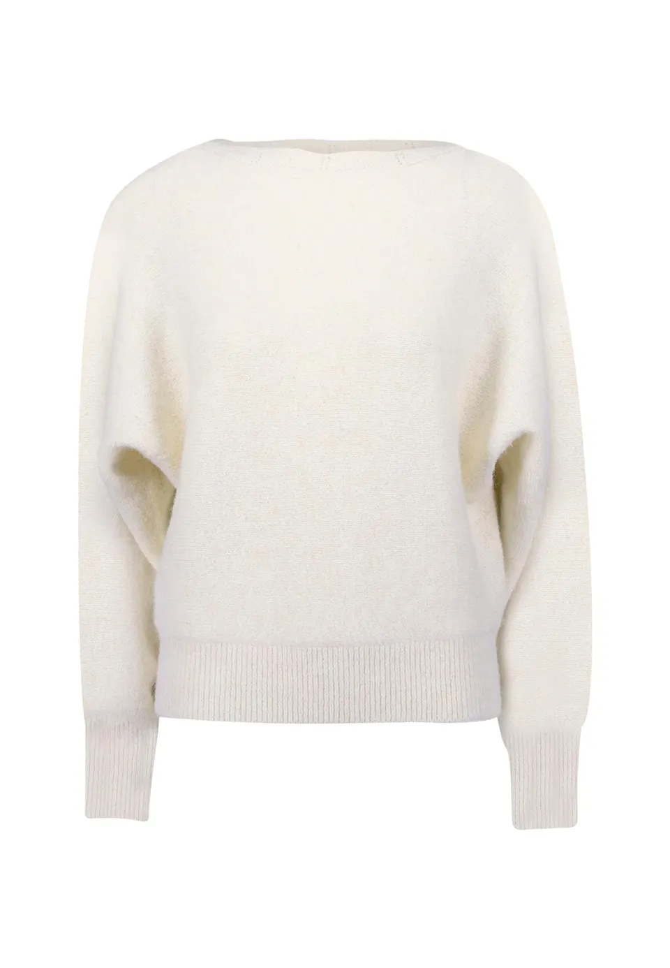 zero Strickpullover U-Boot-Ausschnitt Gr.40 Eggnog