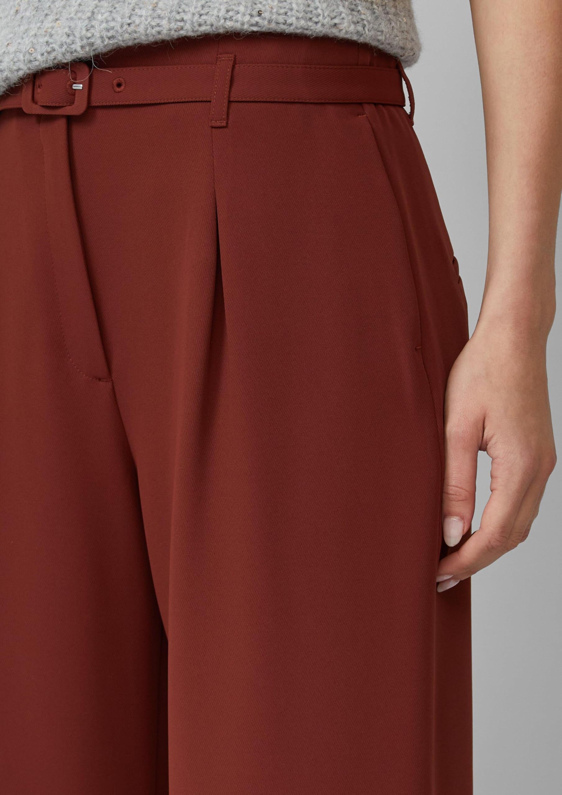 s.Oliver RED LABEL Twill-Hose Wide Leg 44W Rostrot