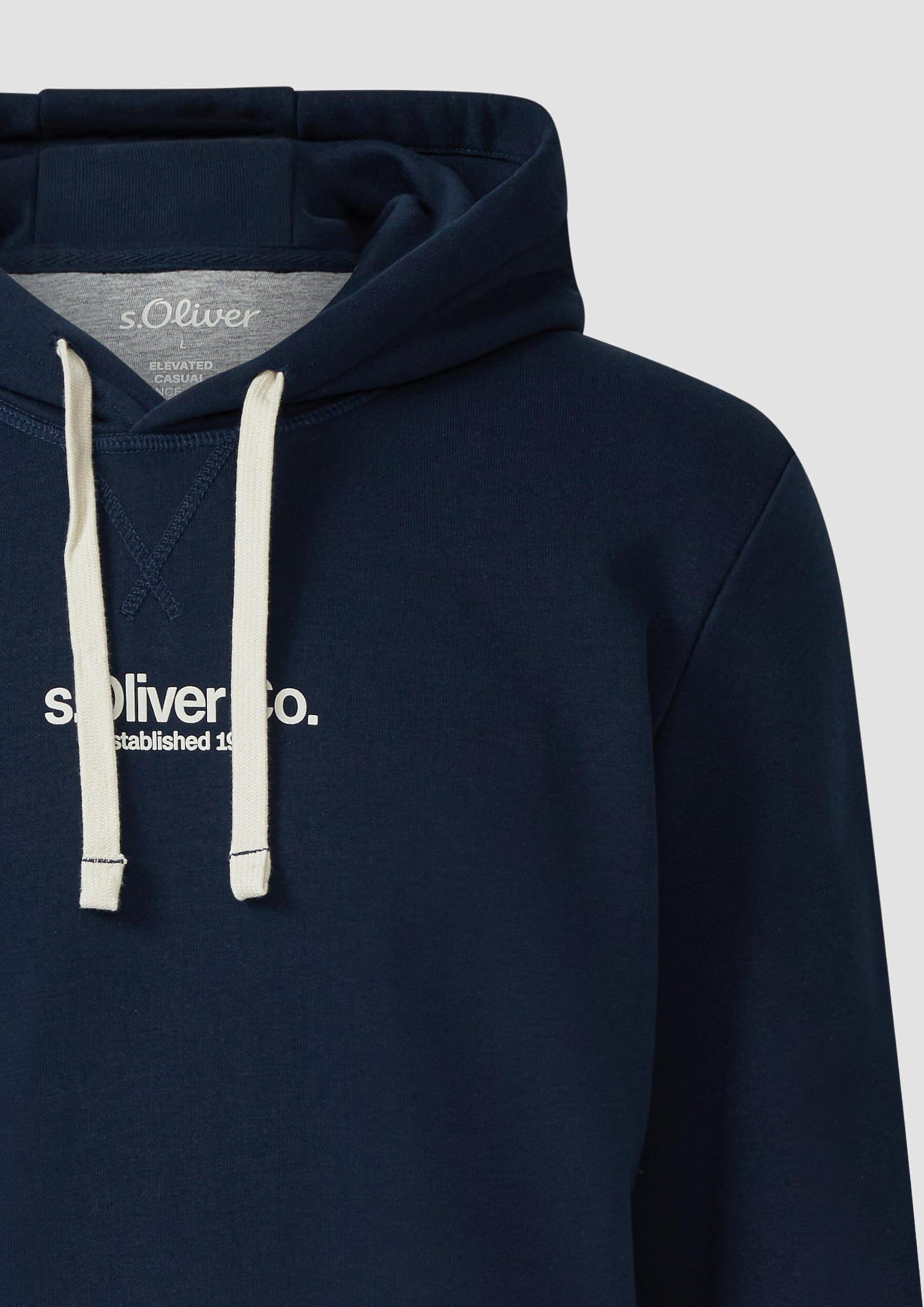 s.Oliver RED LABEL Kapuzenpullover Logo-Print navy L
