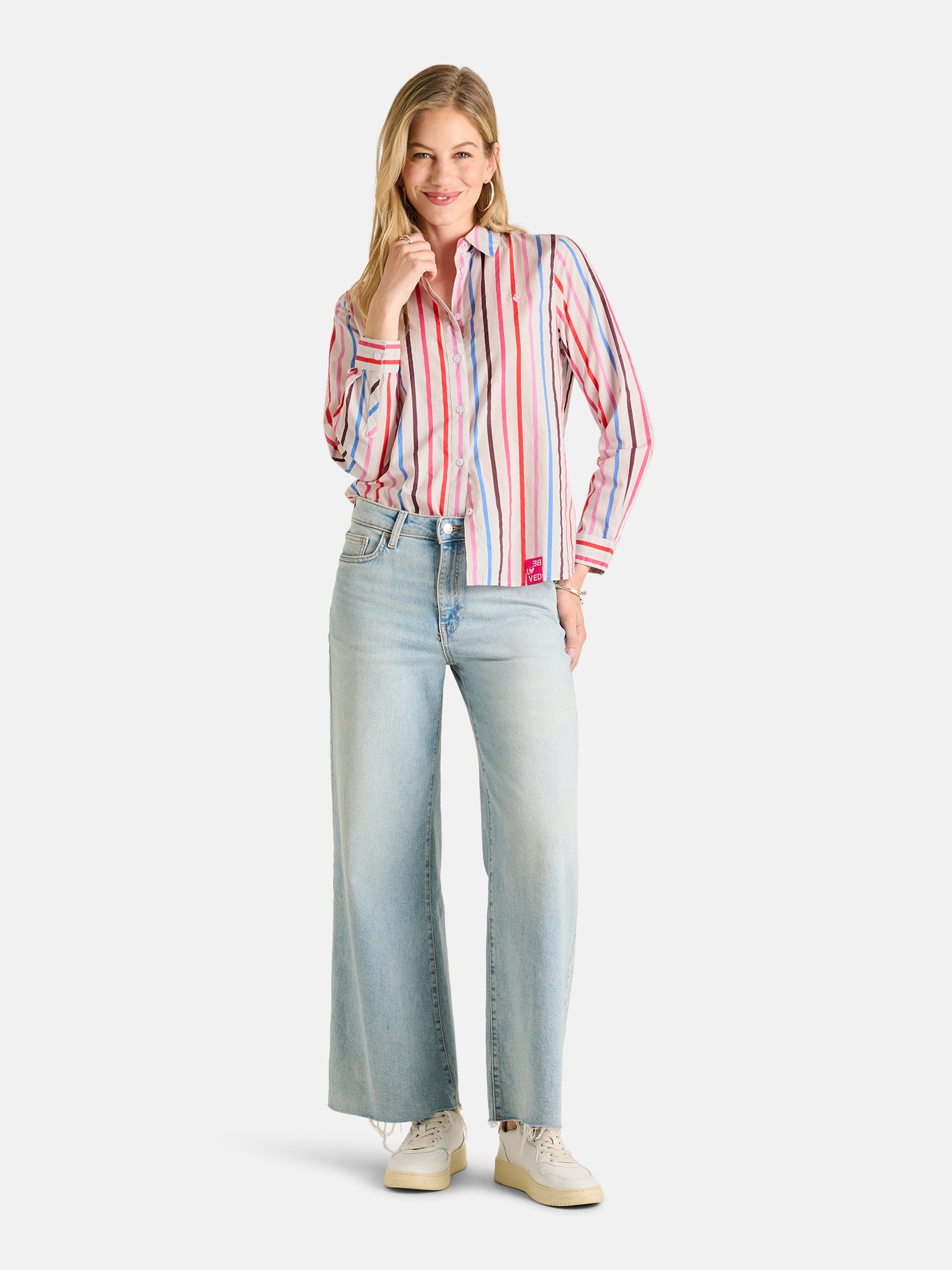 Lieblingsstück LisaL Bluse Baumwolle offwhite Streifen