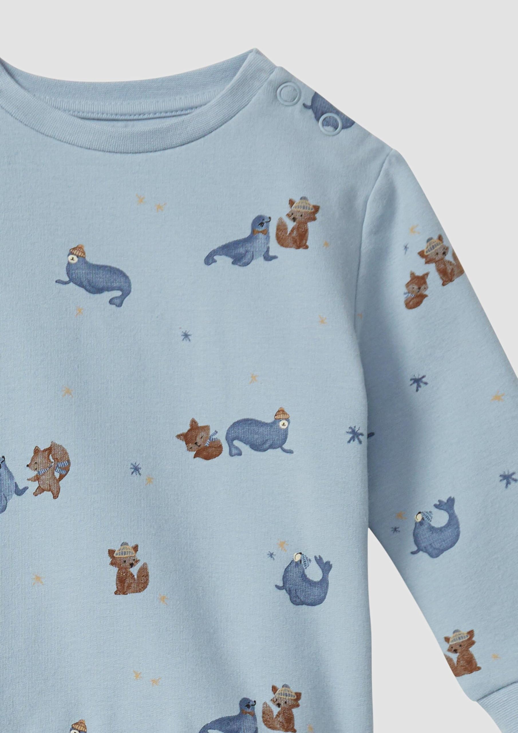 s.Oliver Junior All-Over-Print Sweatshirt 68 hellblau