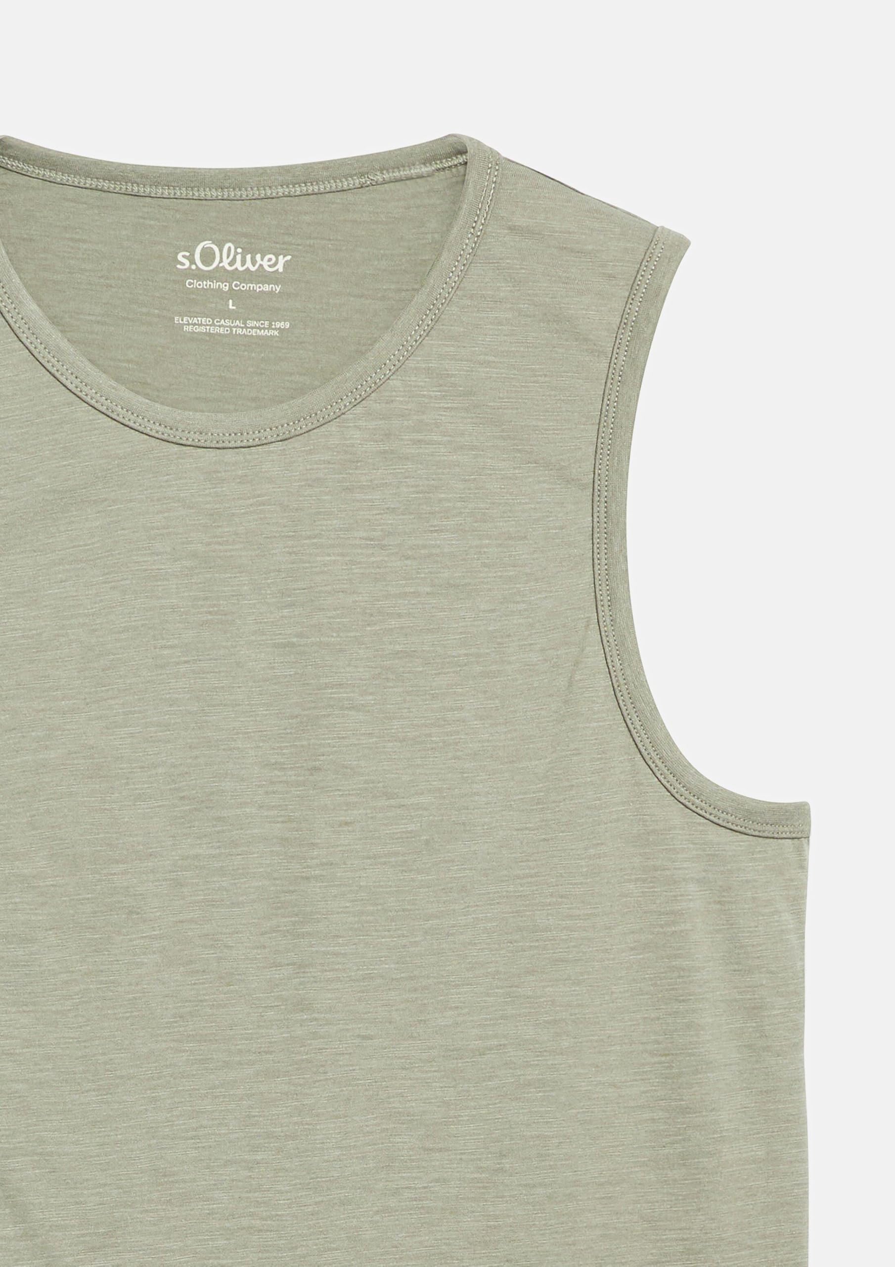 s.Oliver 2178332 Herren Tanktop ärmellos Weiß