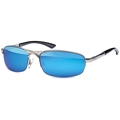 BEZLIT 479 Herren Sonnenbrille Sport Biker Blau rund-oval