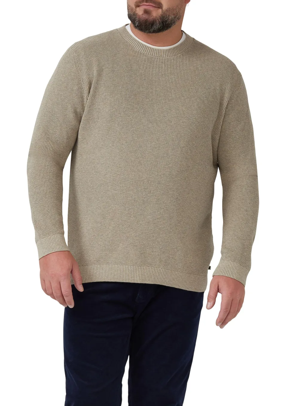 s.Oliver RED LABEL Strickpullover Crew Neck Struktur beige