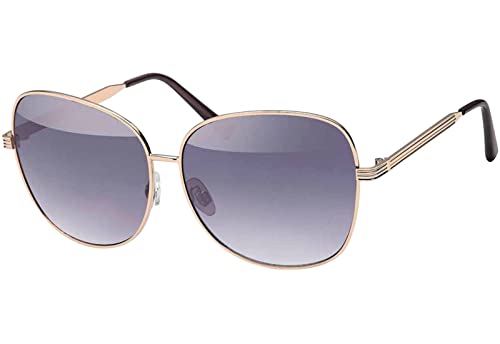 BEZLIT Piloten Sonnenbrille Schwarz Gold UV400 Unisex