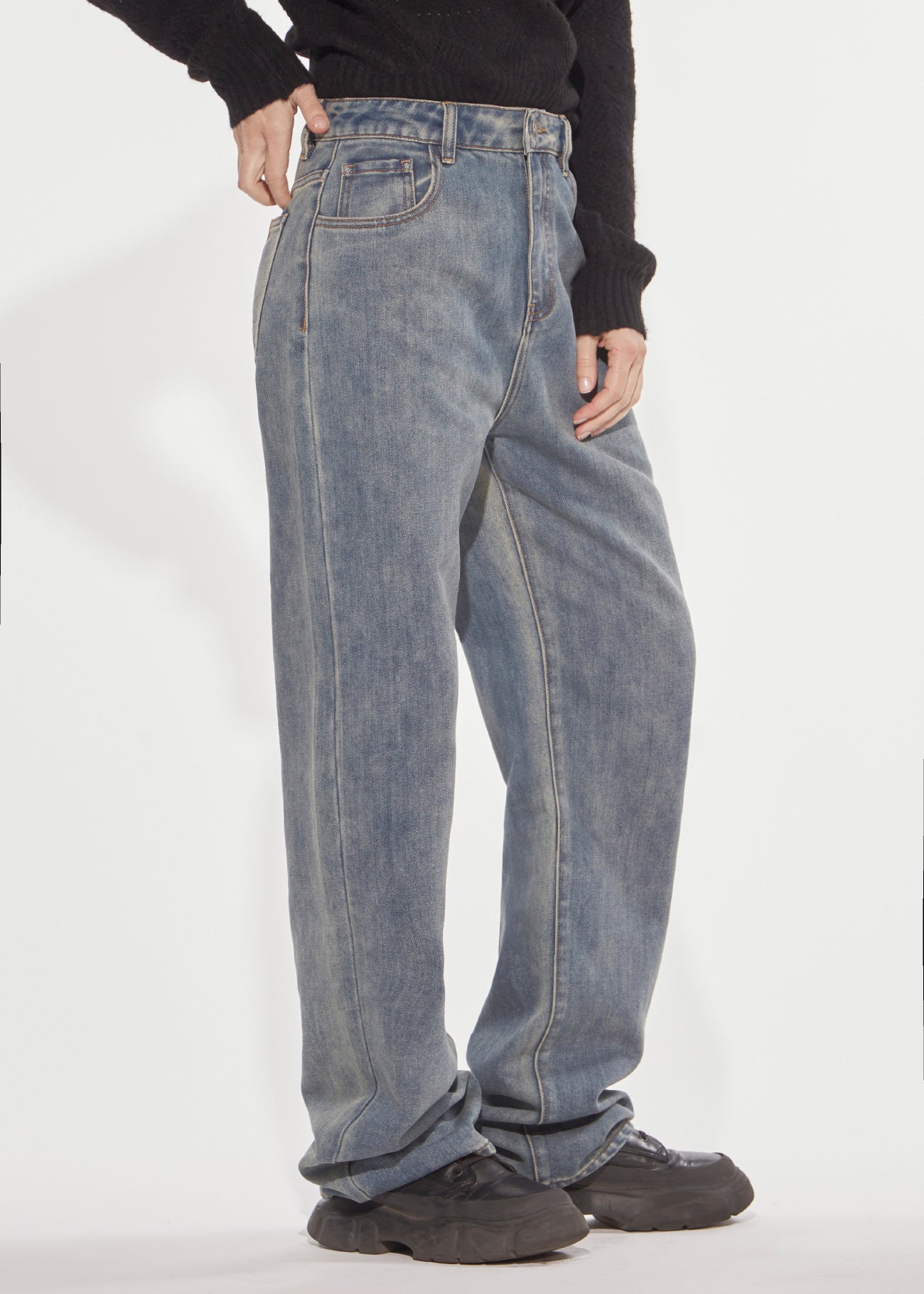 Denny Rose Boy Fit Jeans hellblau Washed