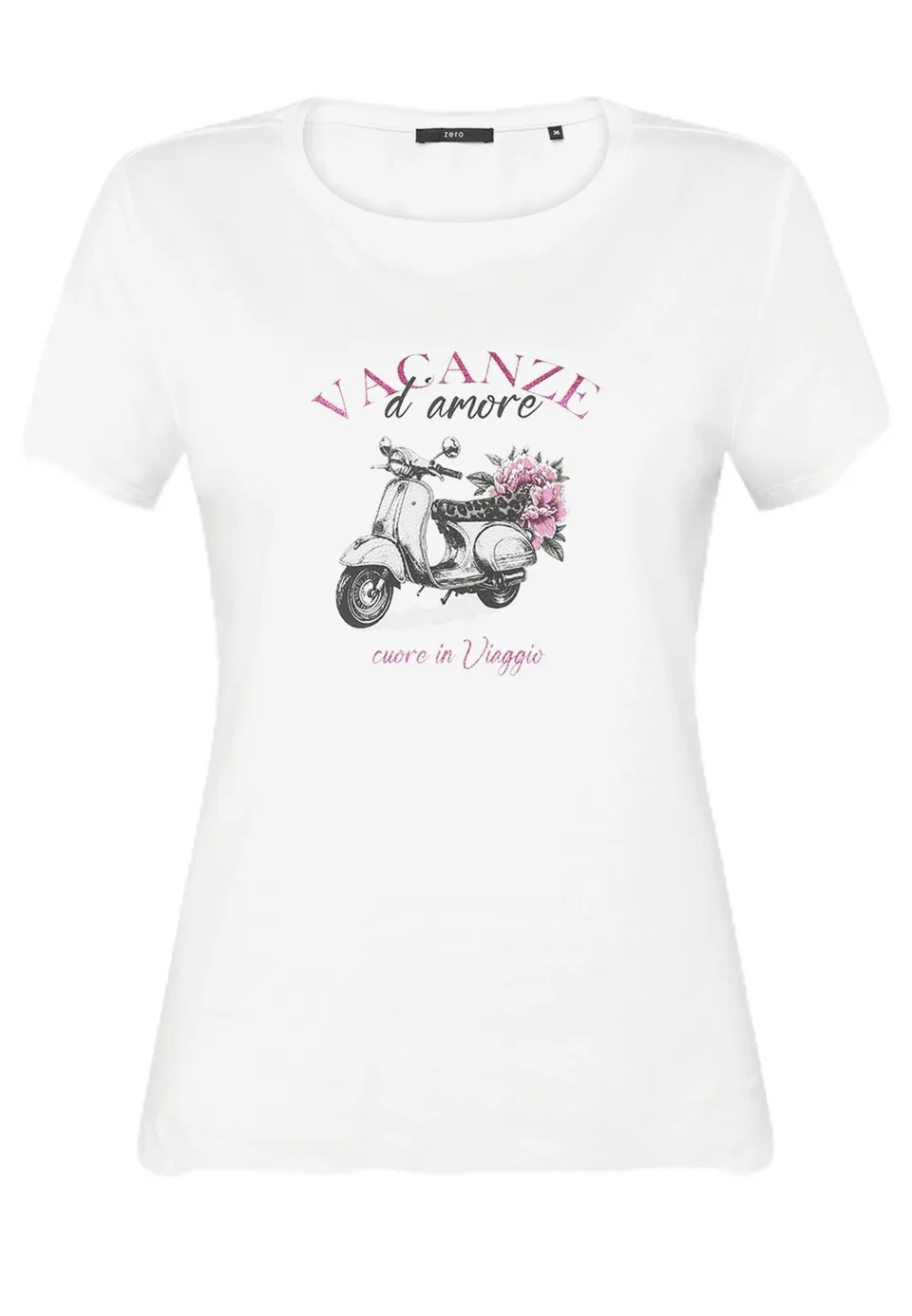 zero Shirt Kurz 1/2 Arm Patch Cream Pink Gr.38 Print