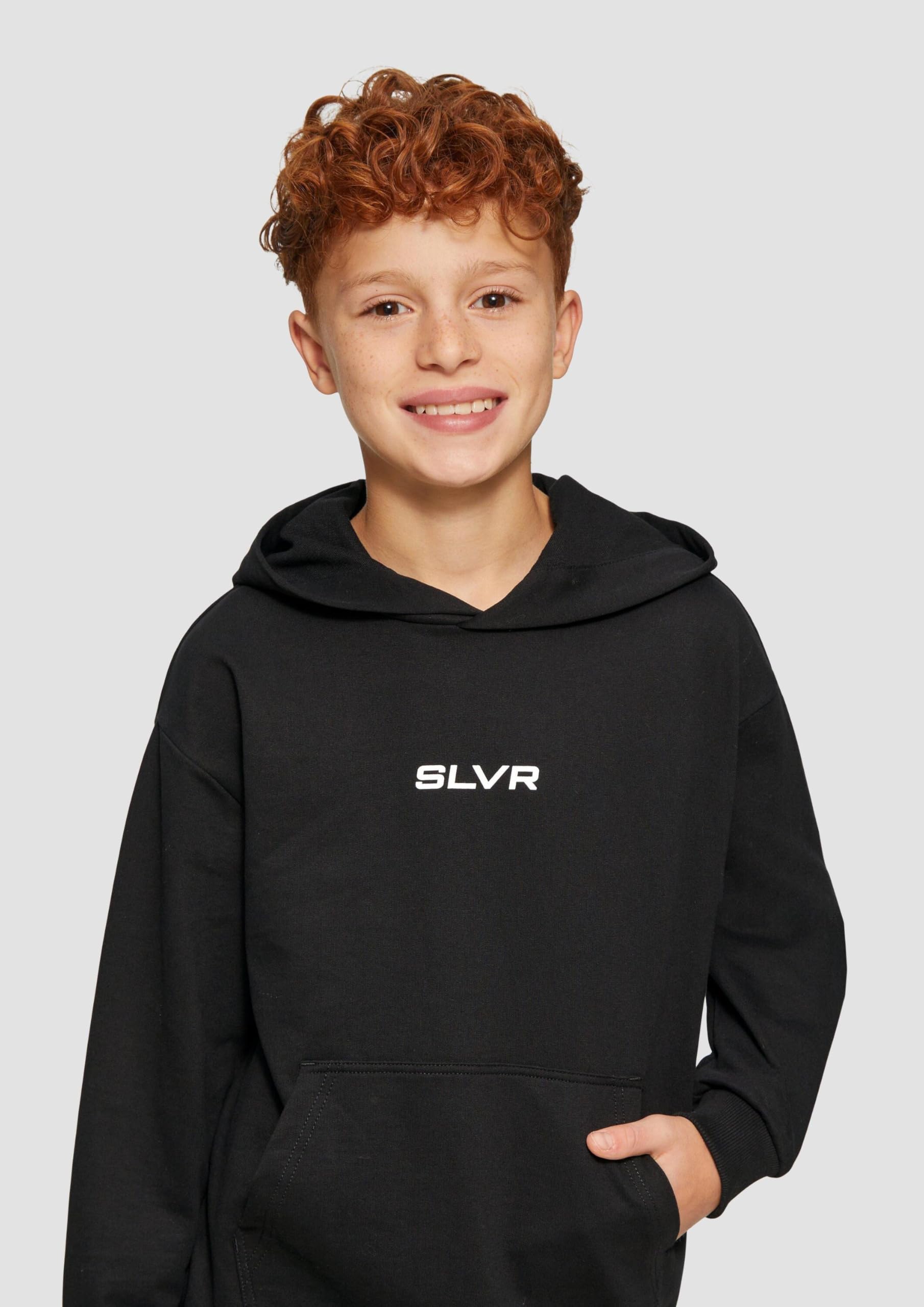 s.Oliver Junior Kapuzen-Sweatshirt Unisex grau mit Print