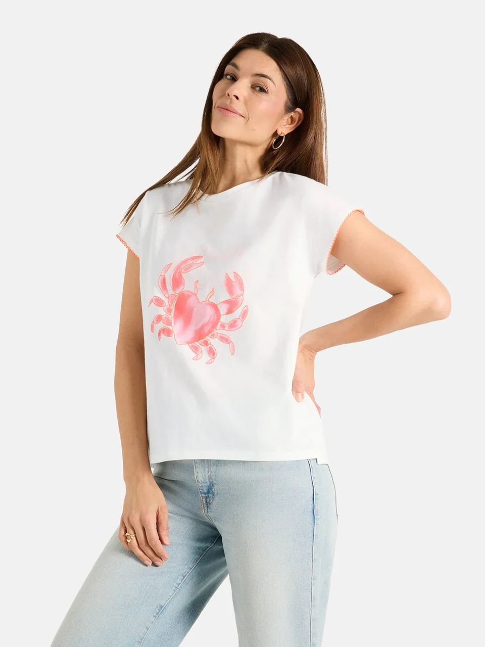 Lieblingsstück CrabiL T-Shirt aus Baumwolle offwhite