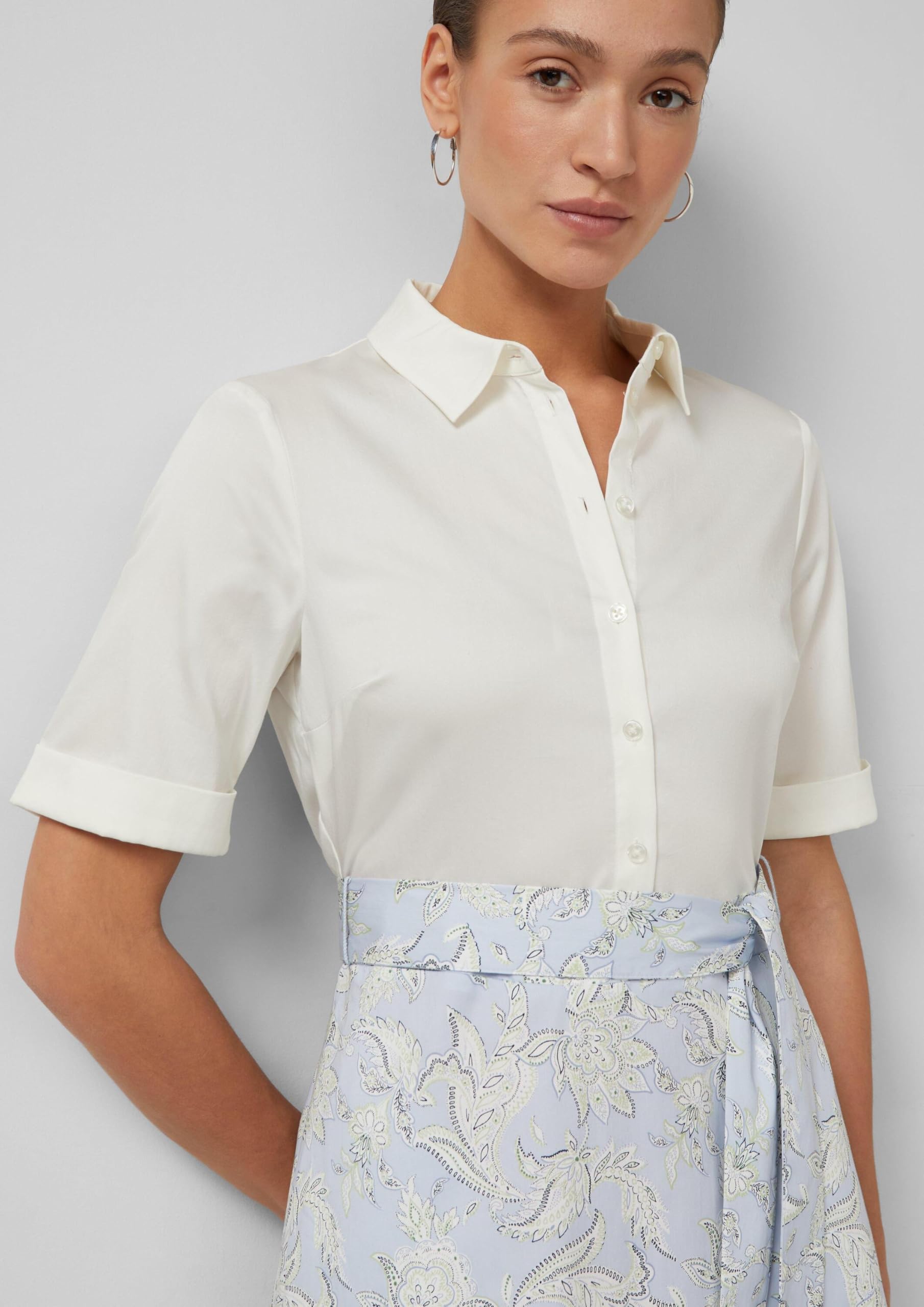 s.Oliver Red Label Hemdblusenkleid Popeline Gürtel 40