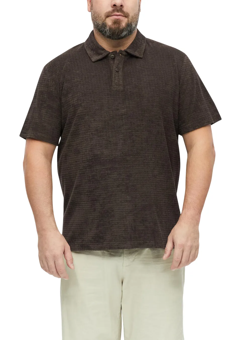 s.Oliver Junior Strukturfrottee Polo-Shirt 3XL braun
