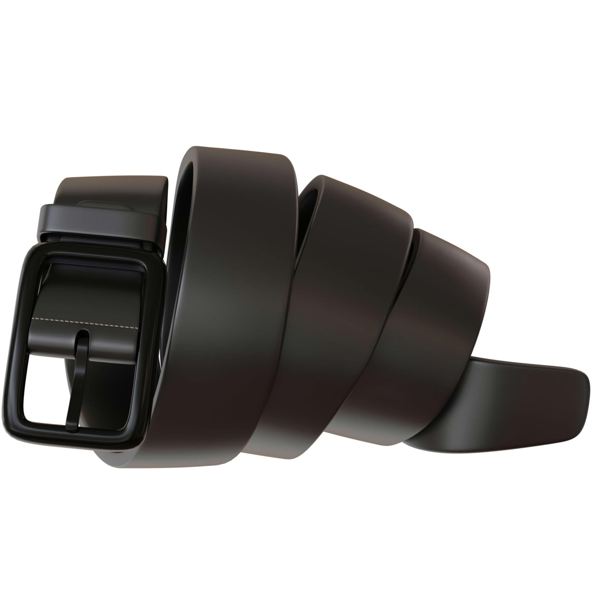 BEZLIT Herren Ledergürtel 4 cm Schwarz Rindsleder