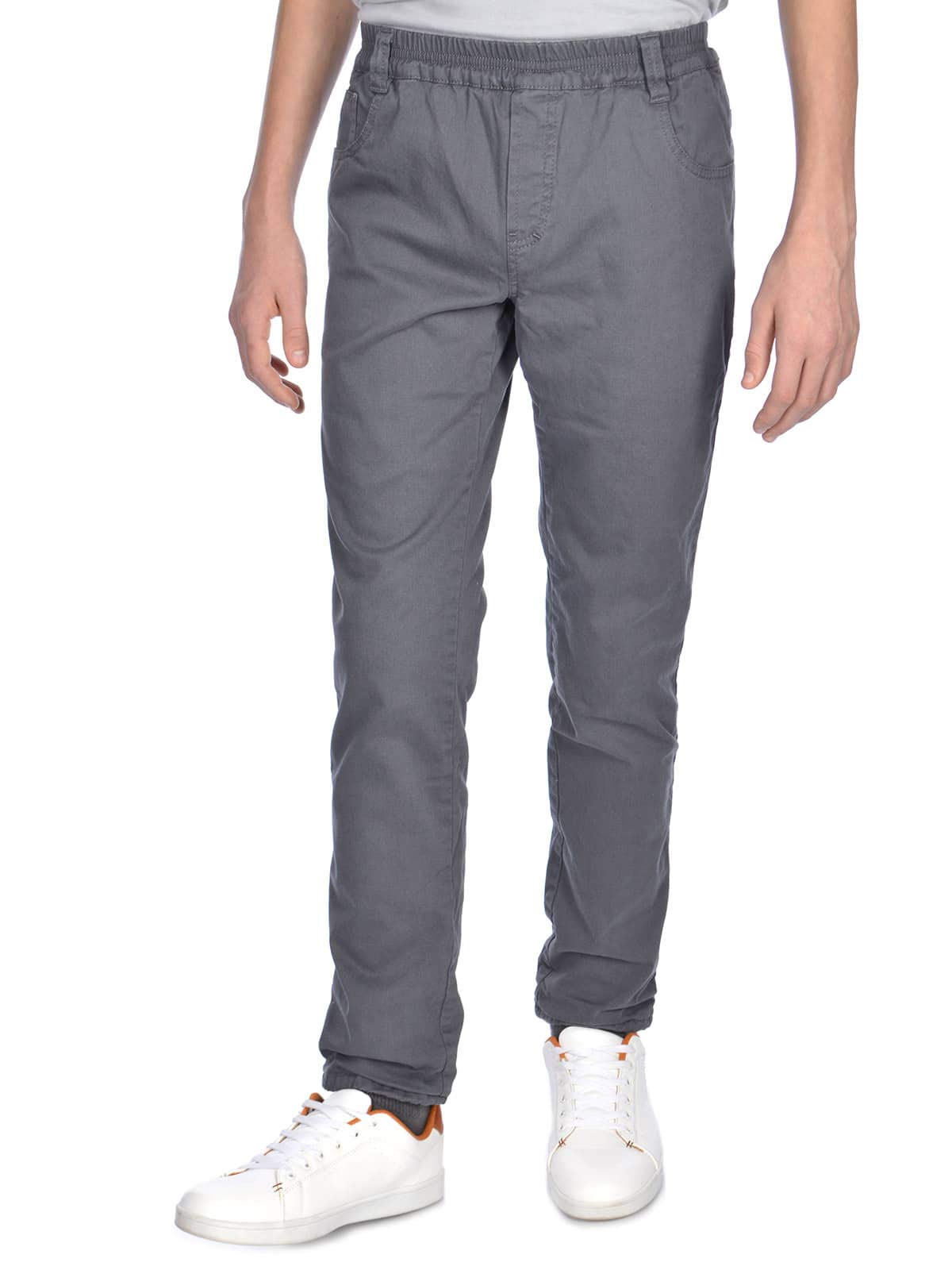 BEZLIT 22910 Jungen Chino Thermohose gefüttert Grau-Schwarz