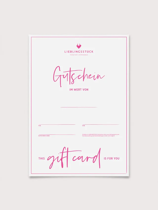 Lieblingsstück Geschenkgutschein 25 Euro per E-Mail