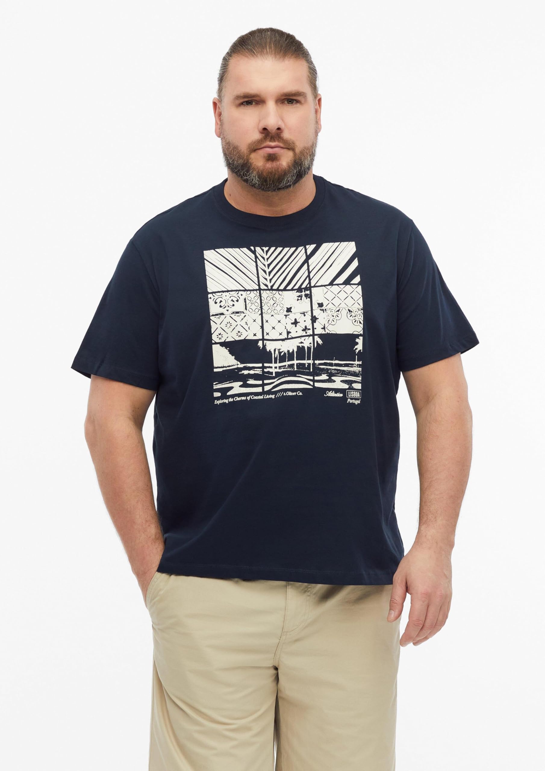 s.Oliver Herren 2181150 T-Shirt 5XL mit Frontprint