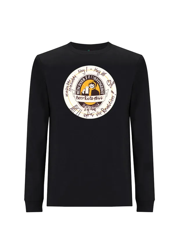 dna merch Münchner Bieraufstände Langarmshirt Damen schwarz