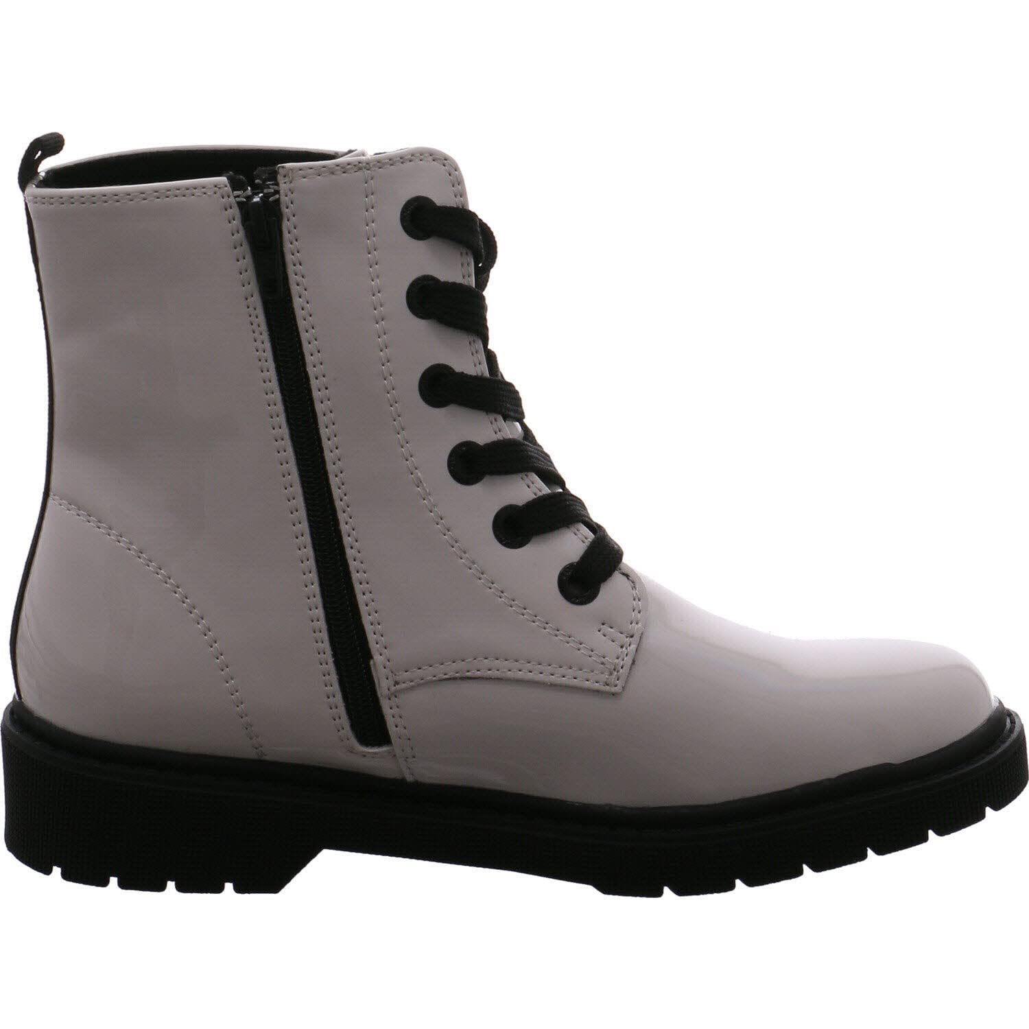 s.Oliver 45211 Mädchen Stiefelette Weiß Lack
