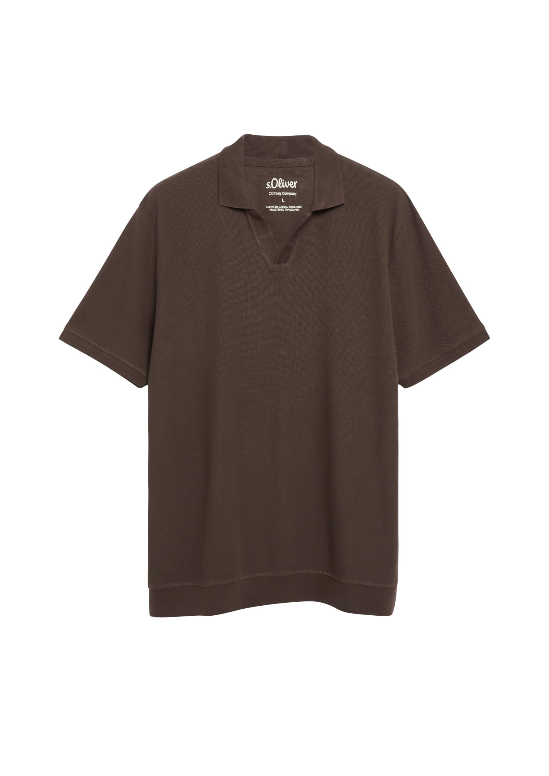s.Oliver Herren Poloshirt Waffelpiqué Baumwolle navy