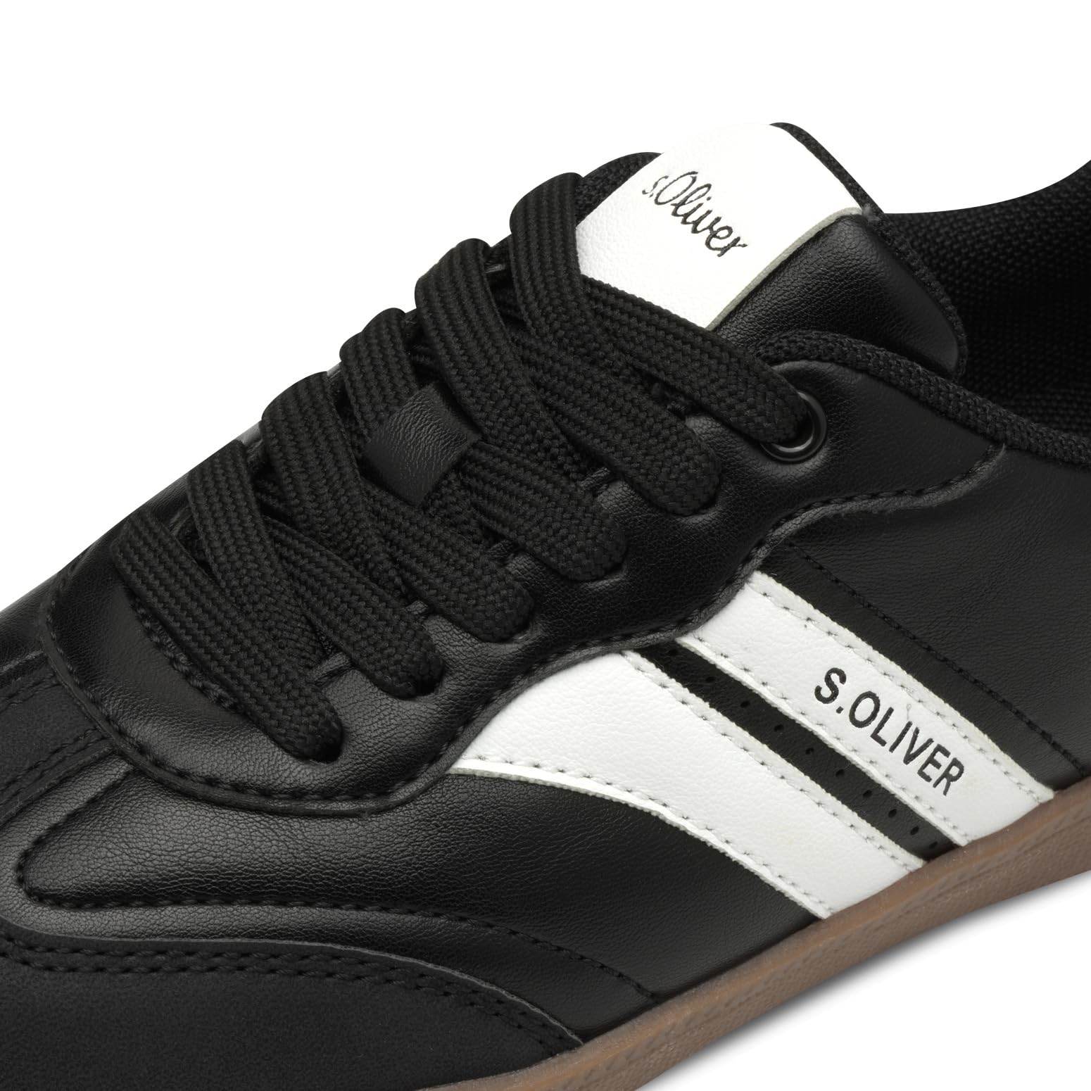 s.Oliver Mädchen Sneaker flach Black Comb Schnürer