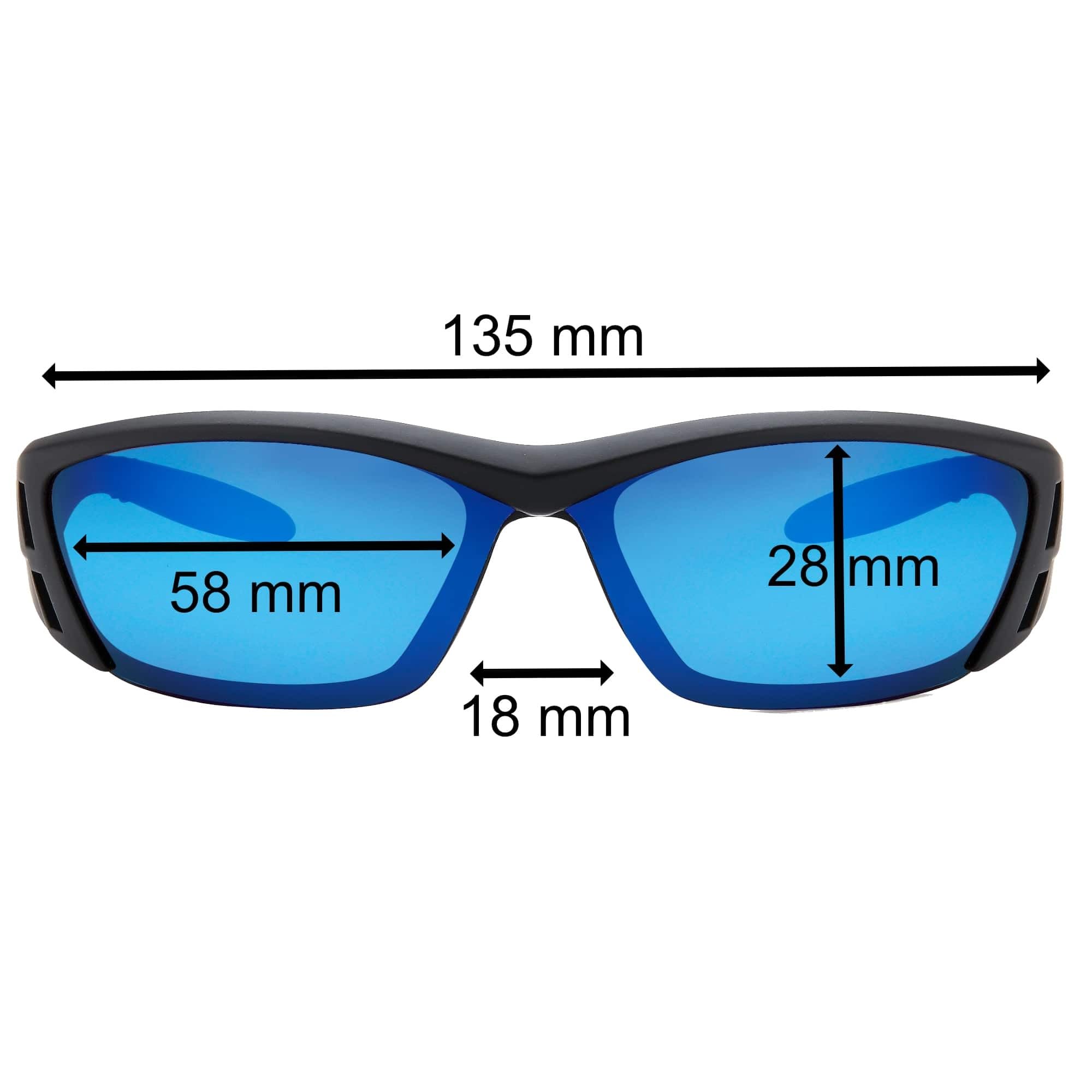 BEZLIT Sport Sonnenbrille UV400 Fahrradbrille Blau Verspiegelt