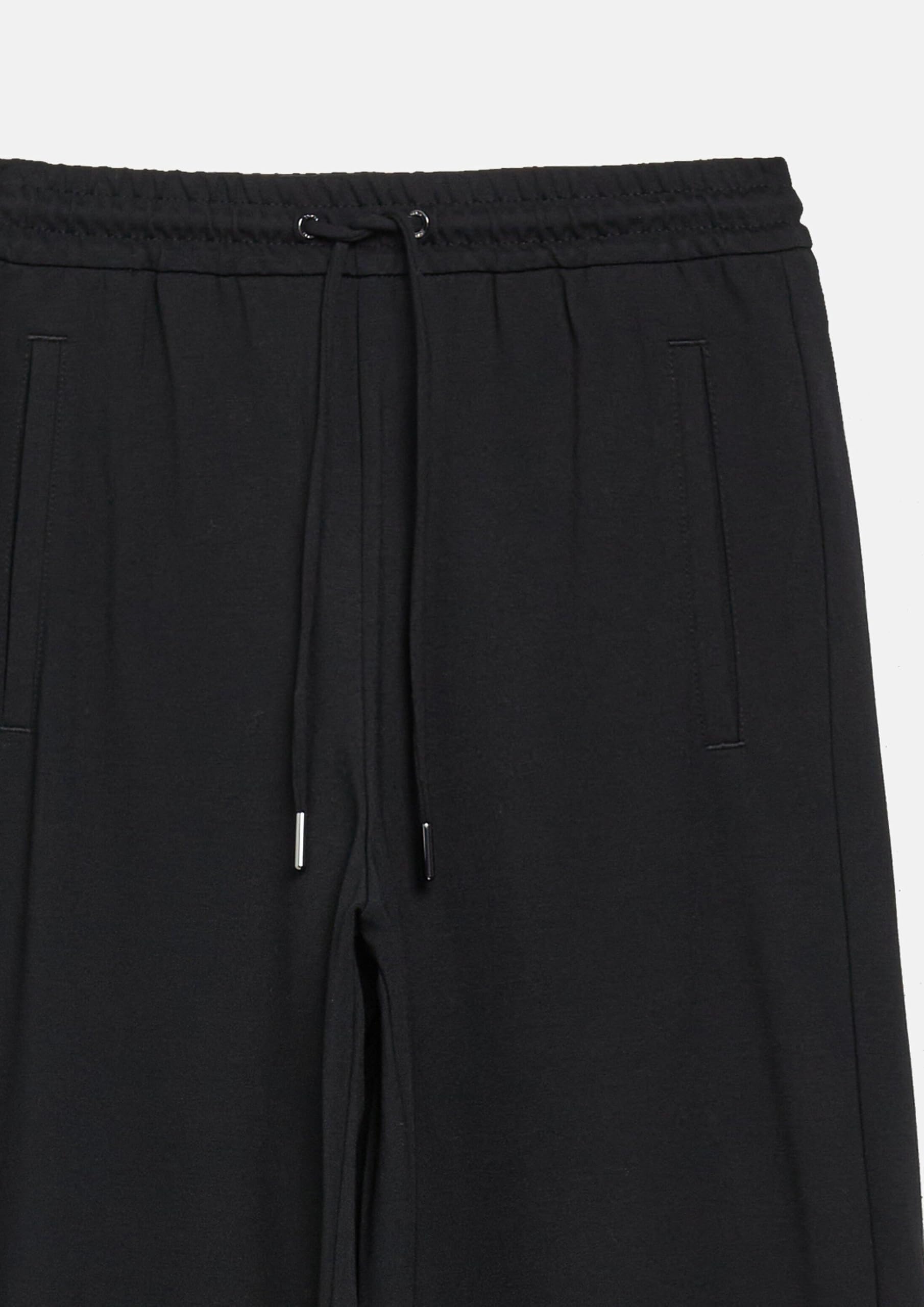 s.Oliver Red Label Hose Wide Leg Schwarz Elastikbund