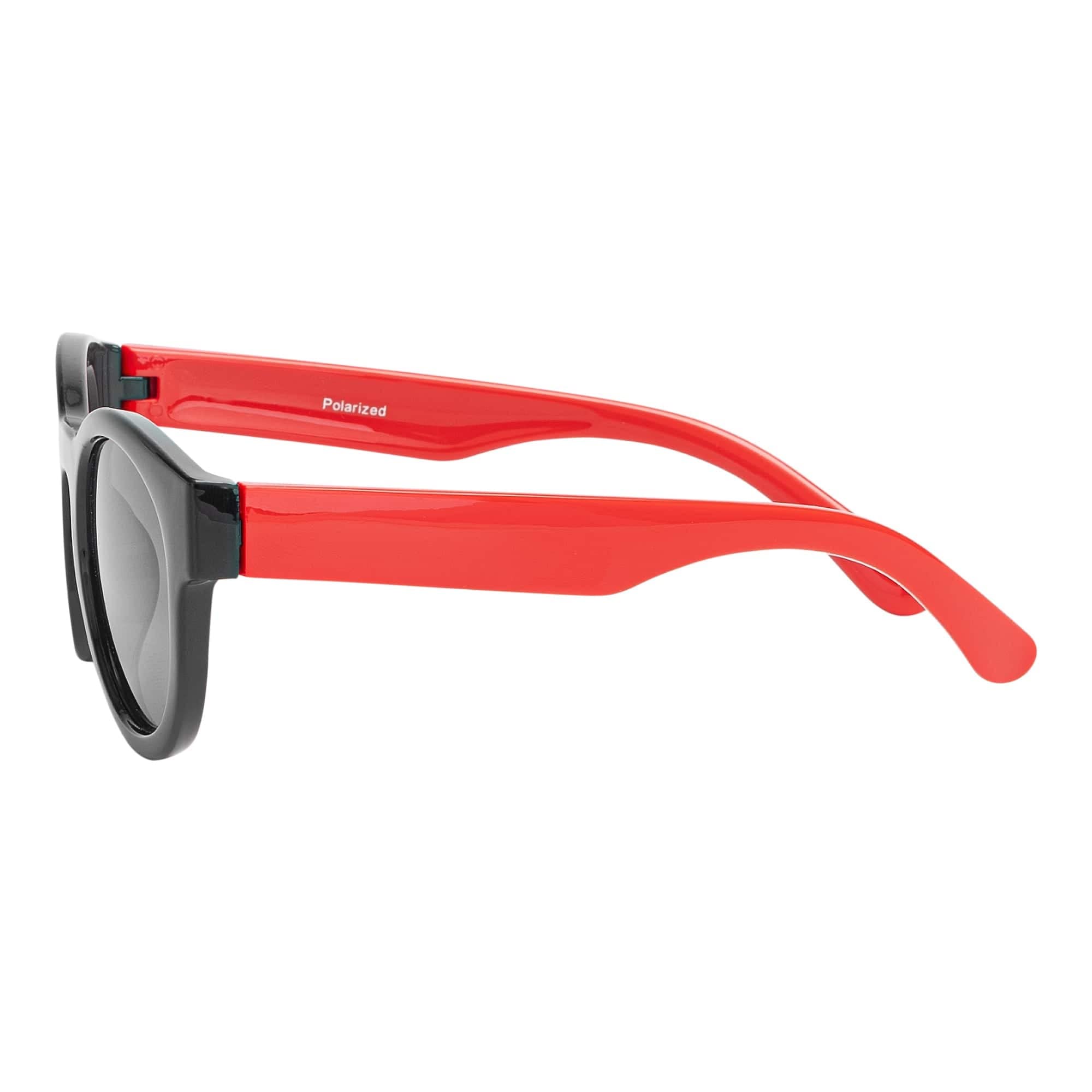 BEZLIT Kids Brille Schwarz-Rot polarisiert UV400