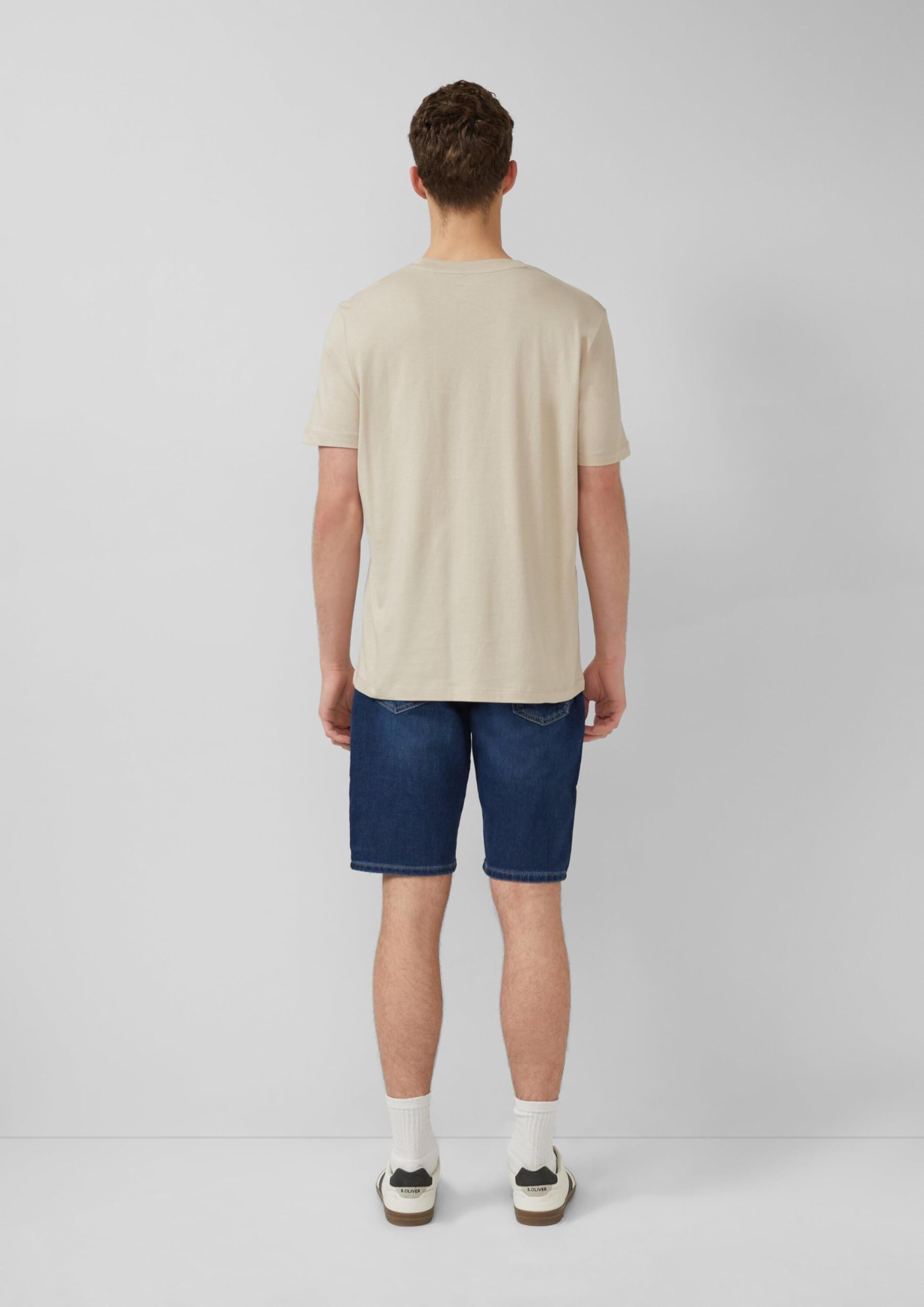 s.Oliver Frontprint T-Shirt Baumwolljersey Weiß