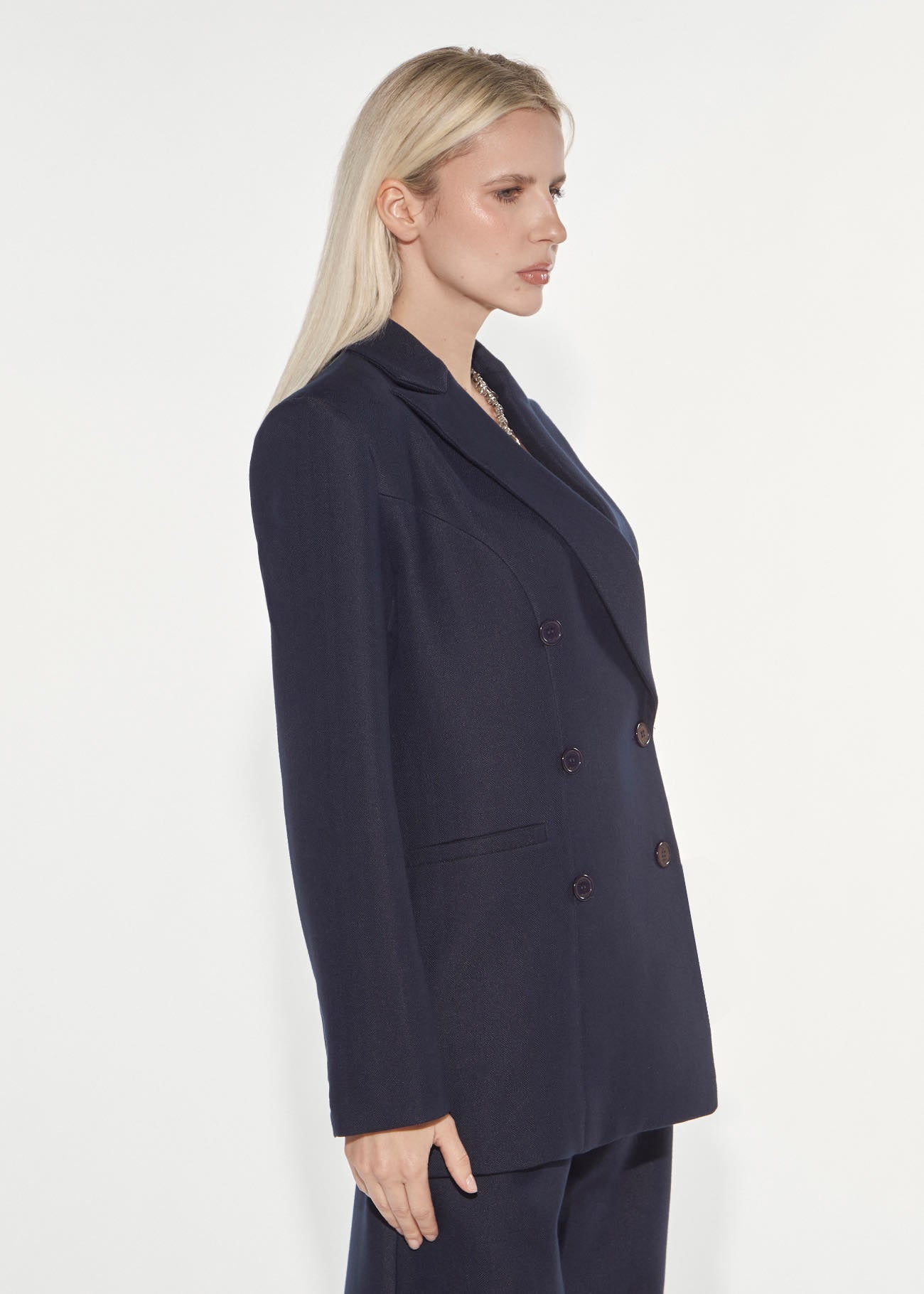 Denny Rose Doppelreiher Blazer dunkelblau Fischgrat
