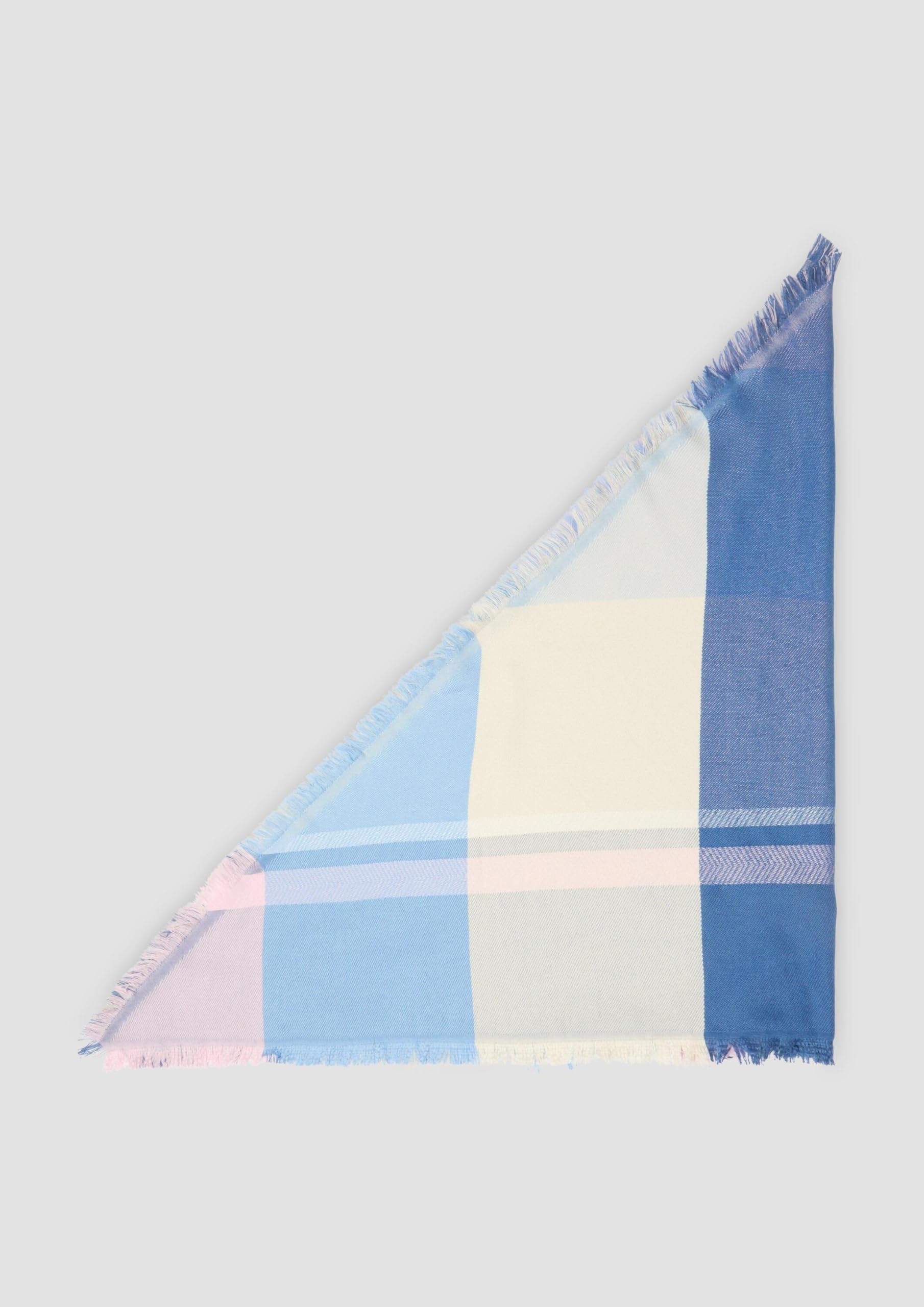 s.Oliver Karierter Schal Arktisblau Tuch kariert