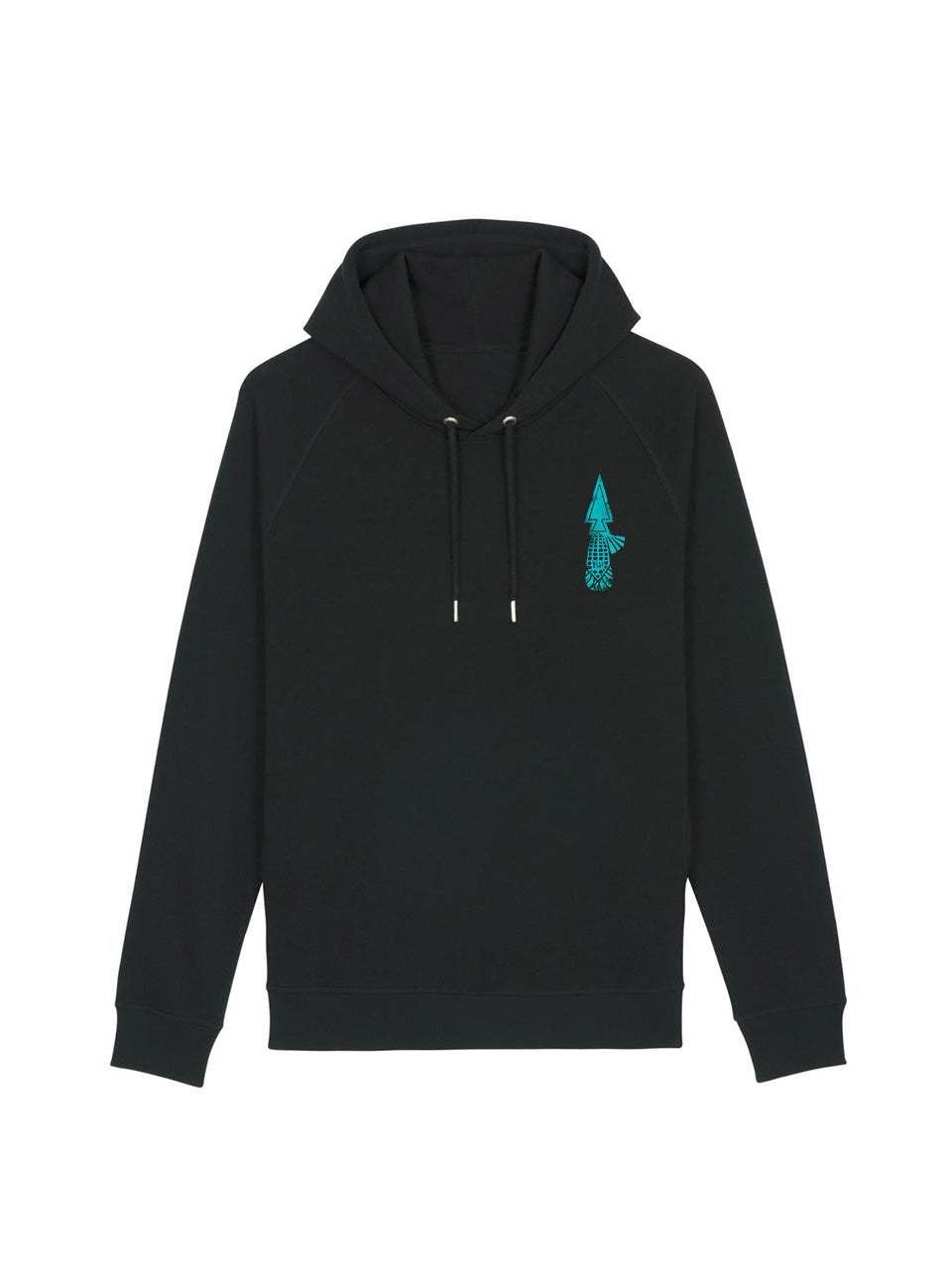 dna merch Maya-Widerstand 1517 Hoodie Schwarz Biobaumwolle