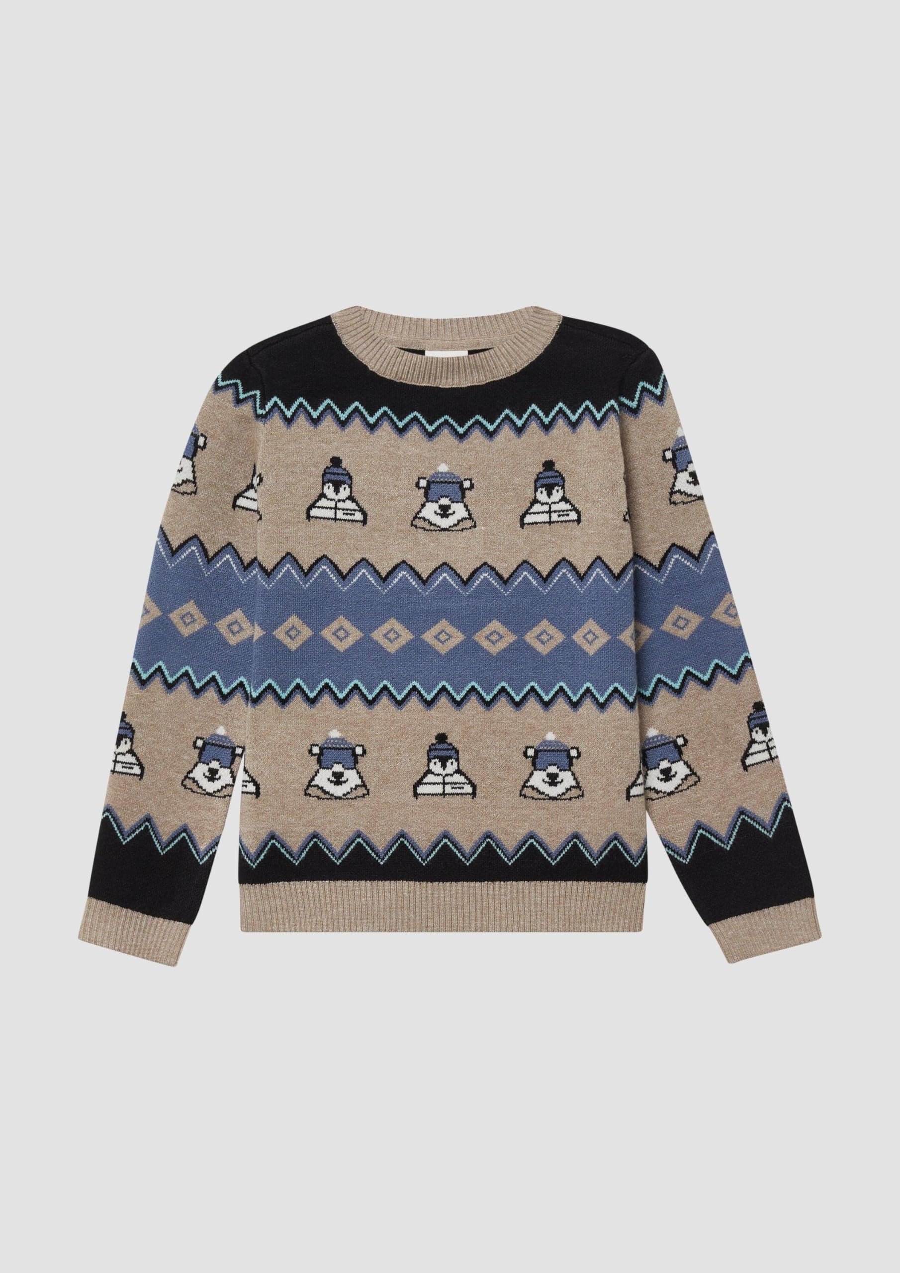 s.Oliver RED LABEL Jacquardpullover Rundhals 92-98 gemustert