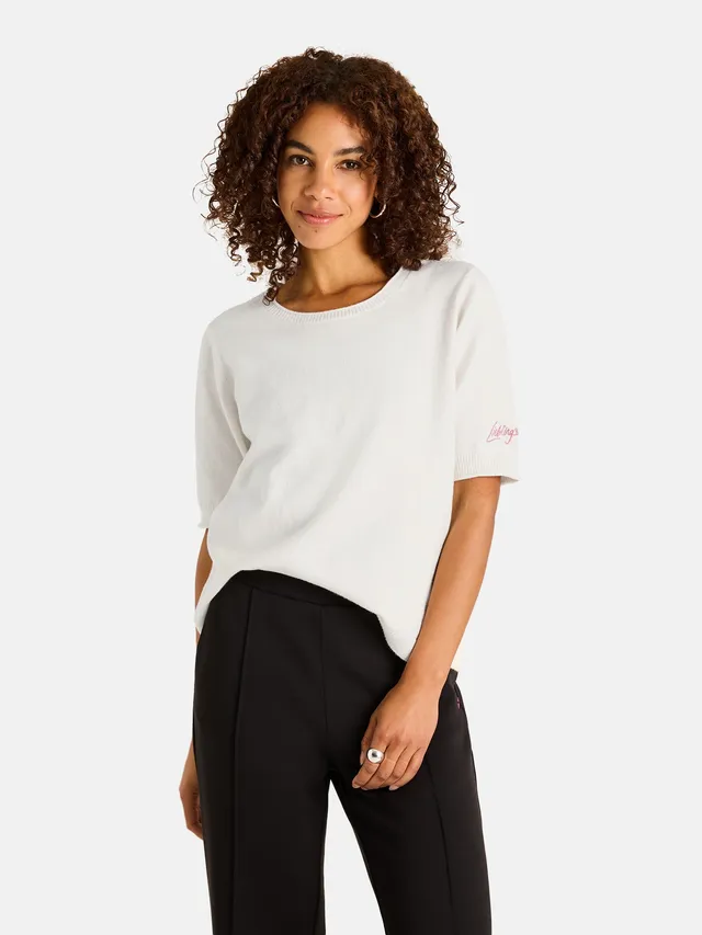 Lieblingsstück MelisandeL Kurzarm Pullover offwhite elastisch