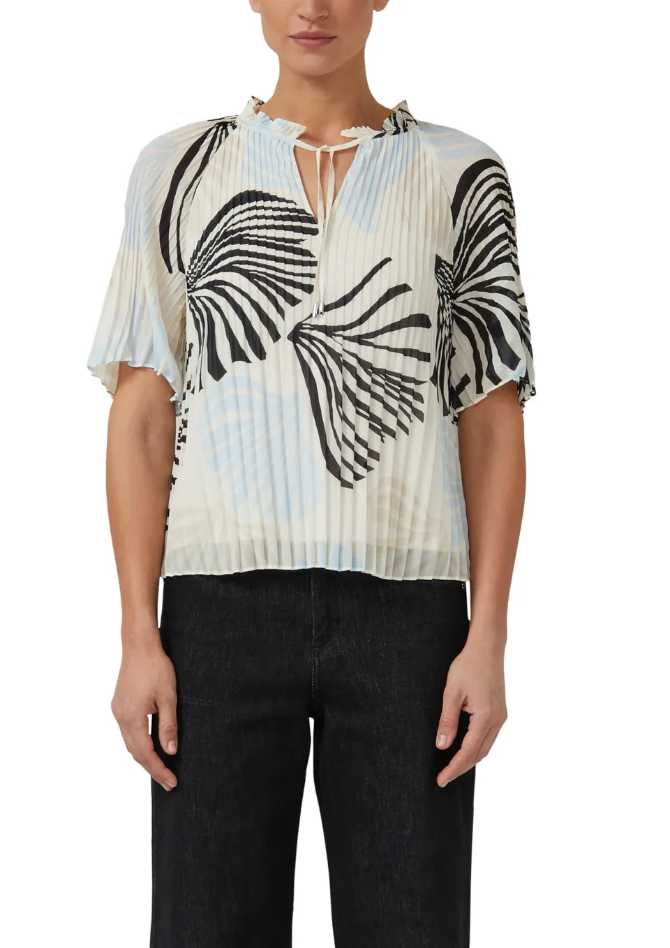 s.Oliver Black Label 2175250 Plissée-Bluse 03a5 Gr. 42