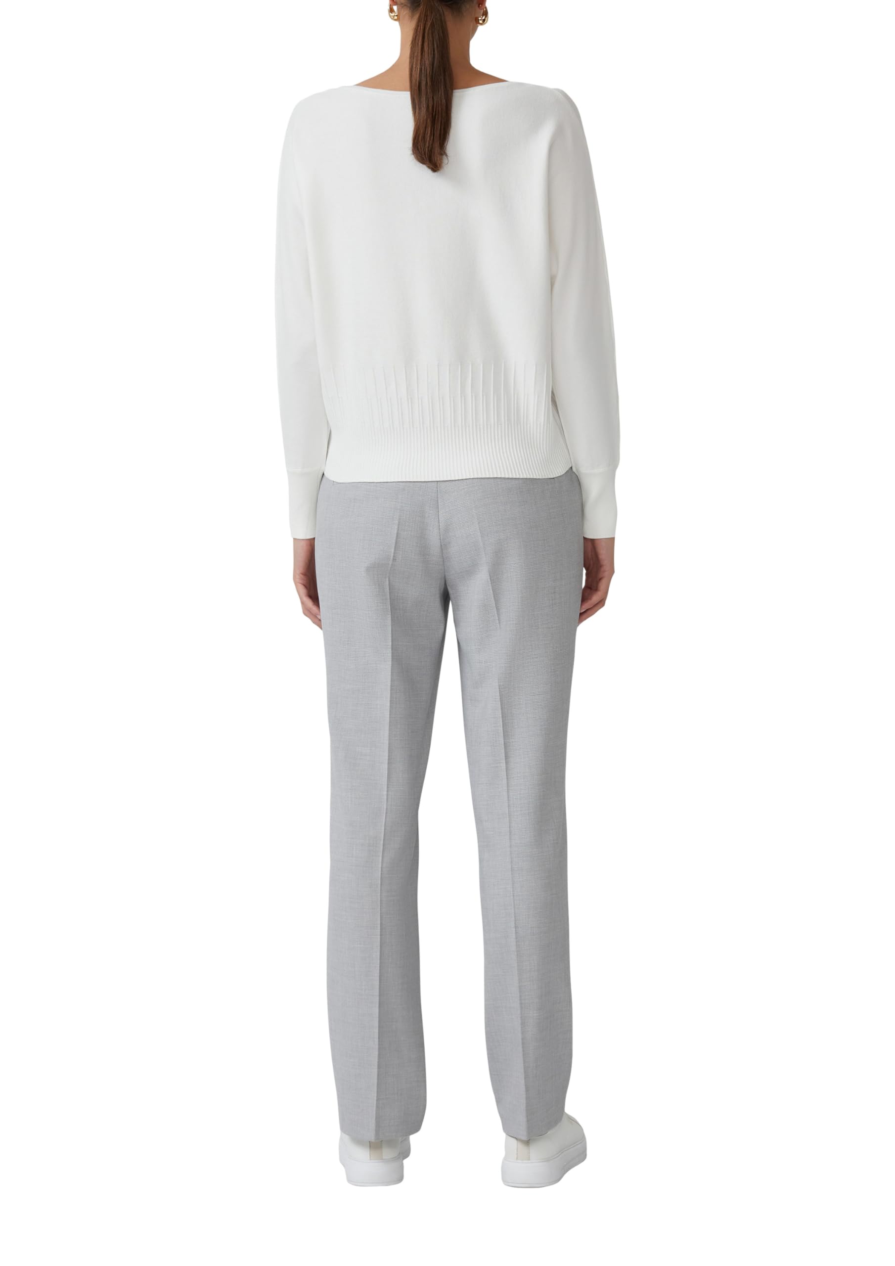 s.Oliver Strickpullover Strukturmuster Gr. 40 ecru Viskosemix