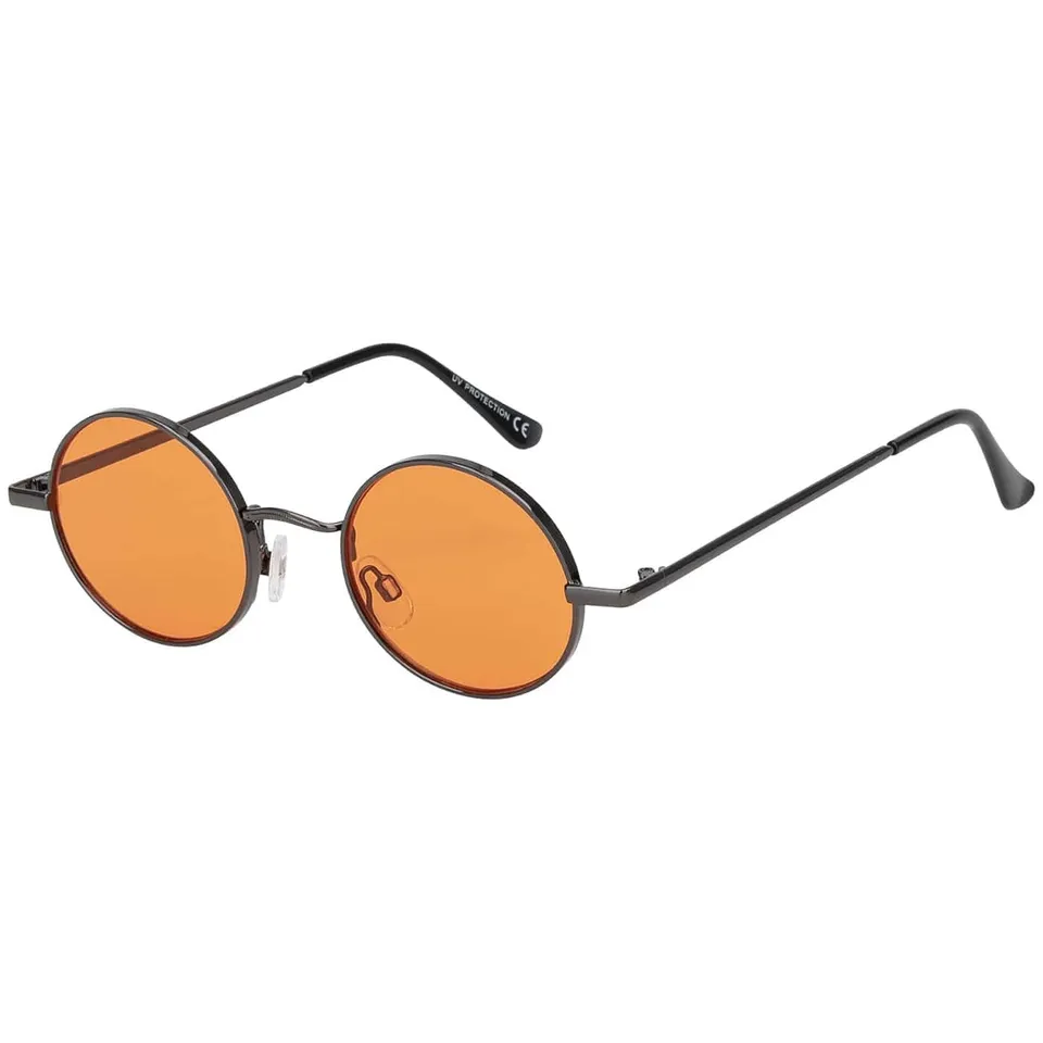 BEZLIT Damen Sonnenbrille rund Orange Metall UV400