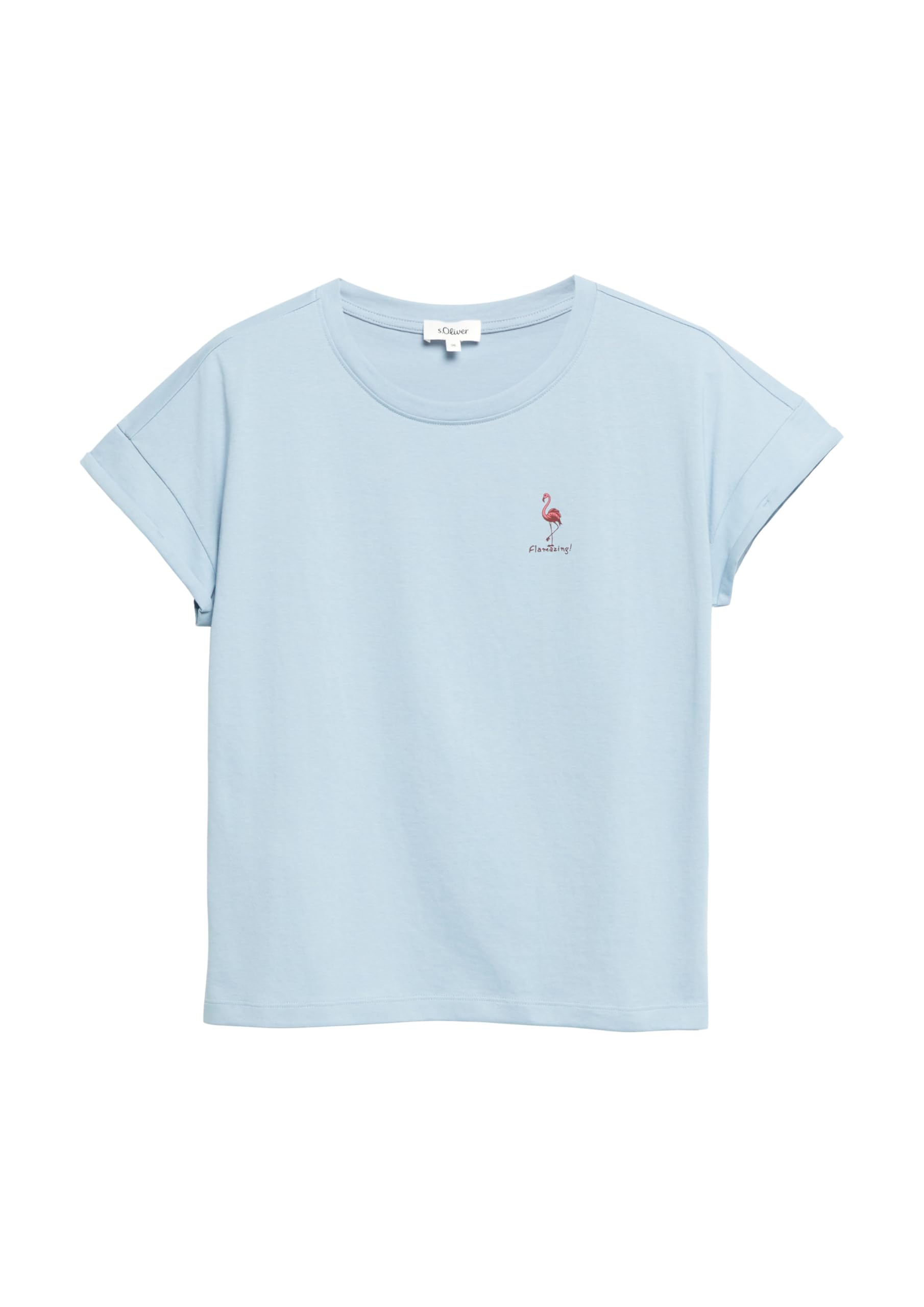 s.Oliver 2179403 Damen T-Shirt Frontprint weiß